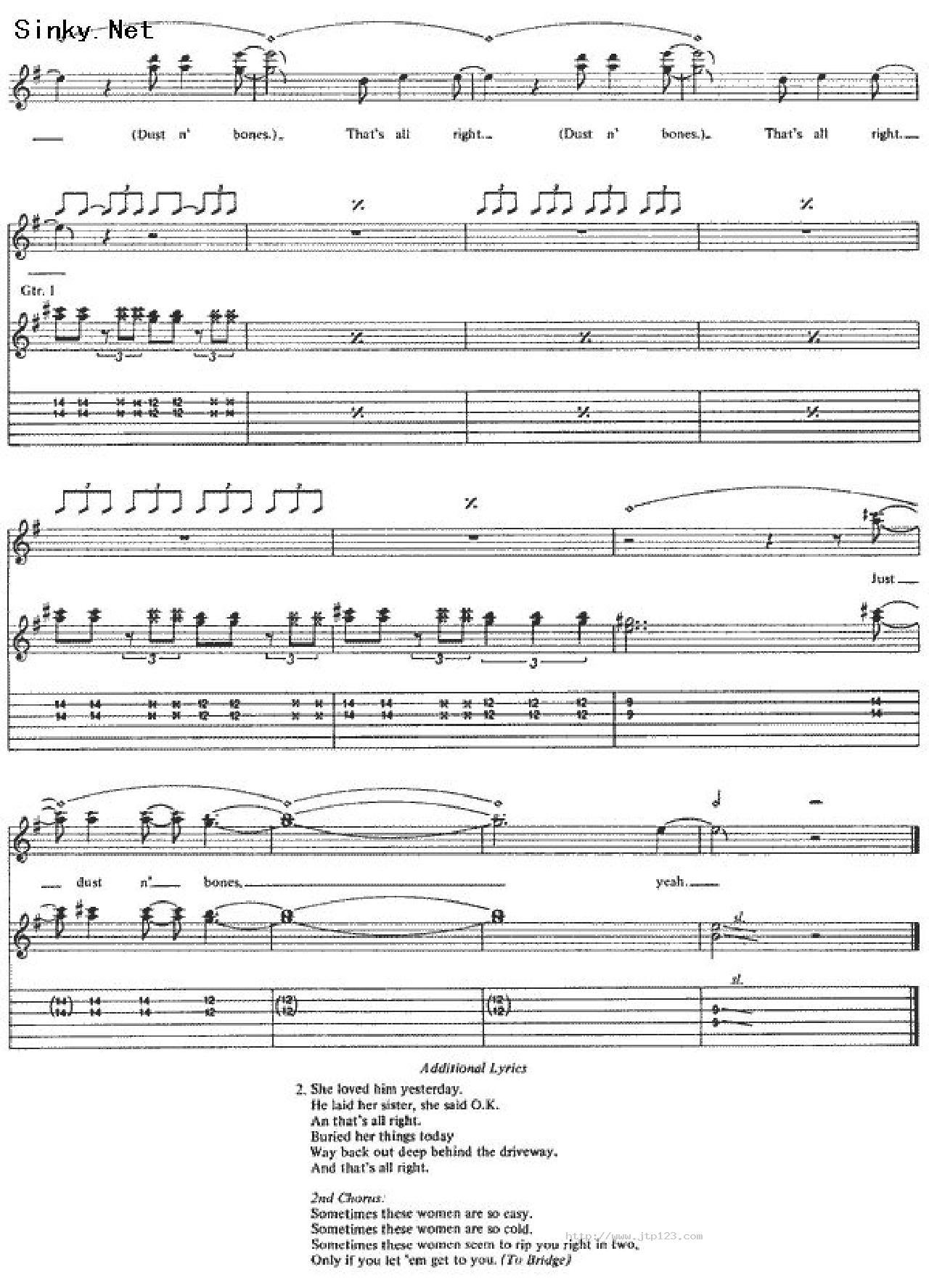 dustn‘bones吉他谱_GunsNRoses_C调和弦弹唱谱_图谱9