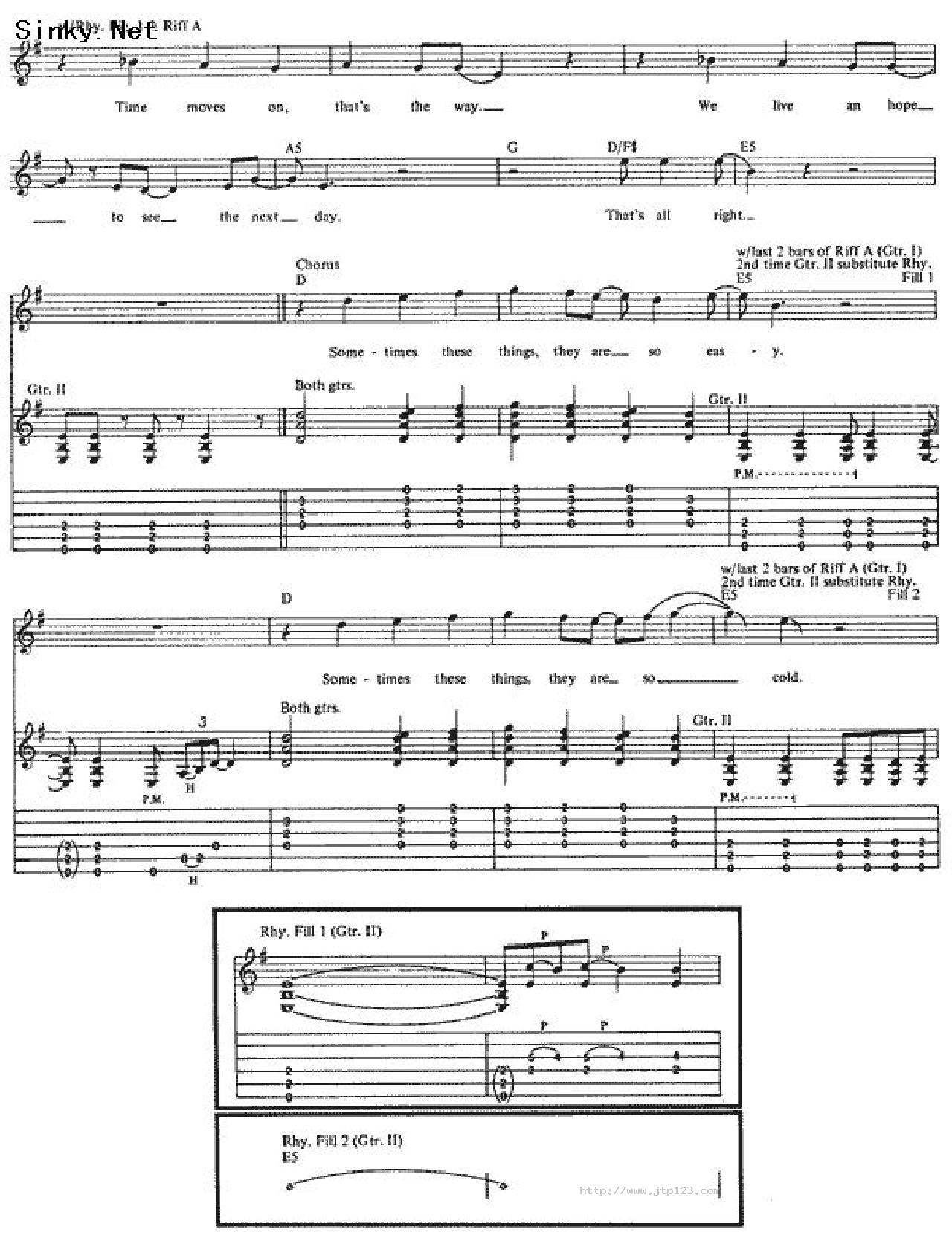 dustn‘bones吉他谱_GunsNRoses_C调和弦弹唱谱_图谱3