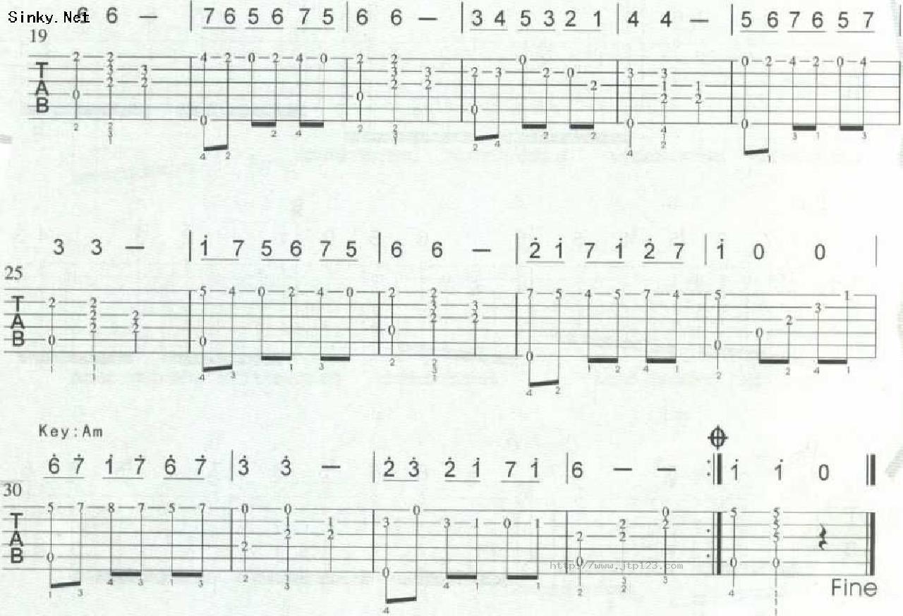 重归苏莲拖吉他谱_练习曲_C调和弦弹唱谱_图谱2