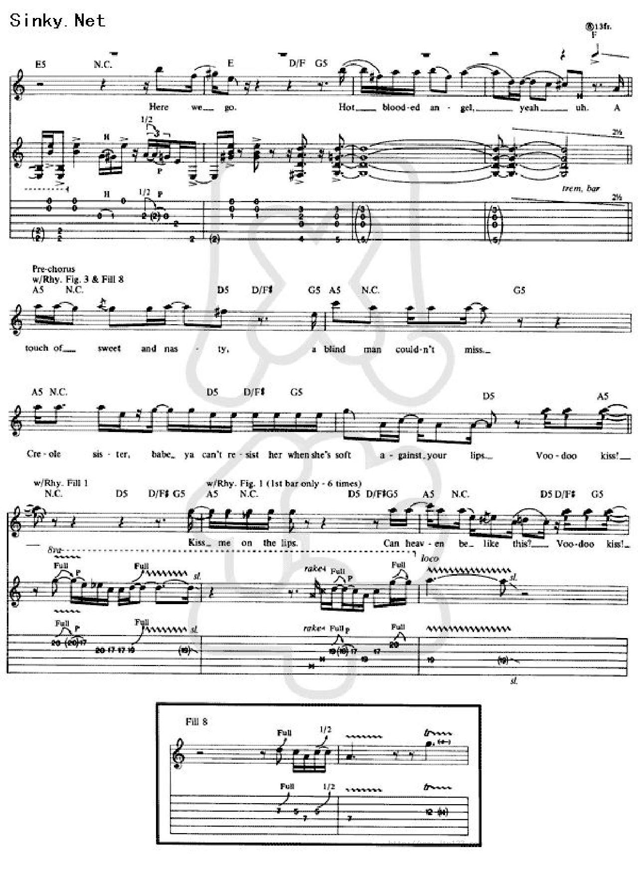 VOODOOKISS吉他谱_EricMartin_D调和弦弹唱谱_01_图谱7