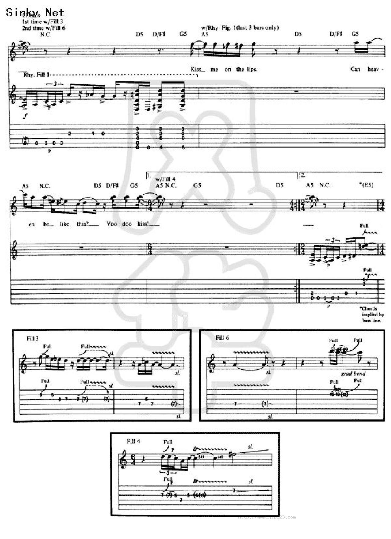 VOODOOKISS吉他谱_EricMartin_D调和弦弹唱谱_01_图谱4