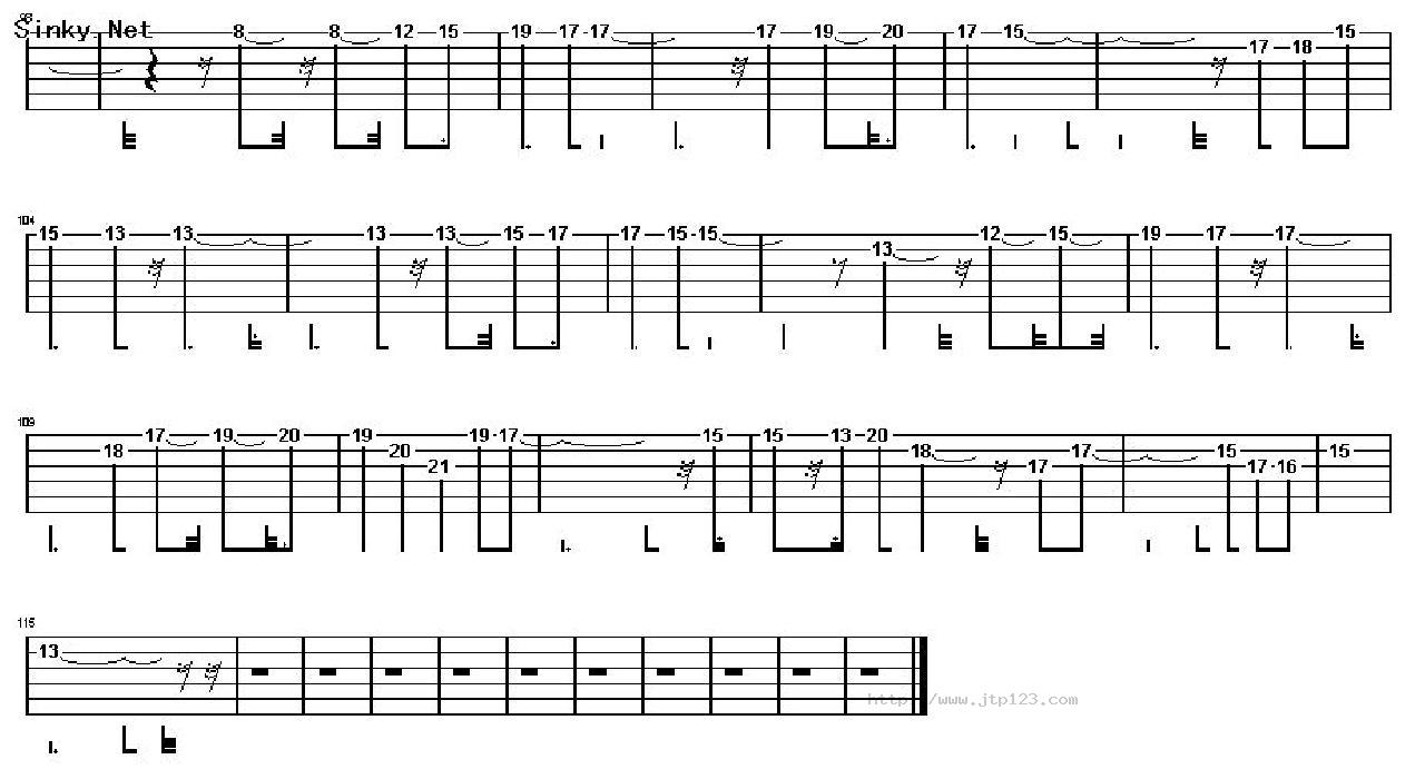 eyes one me吉他谱_王菲_G调指弹/独奏谱_最终幻想主旋律_图谱4