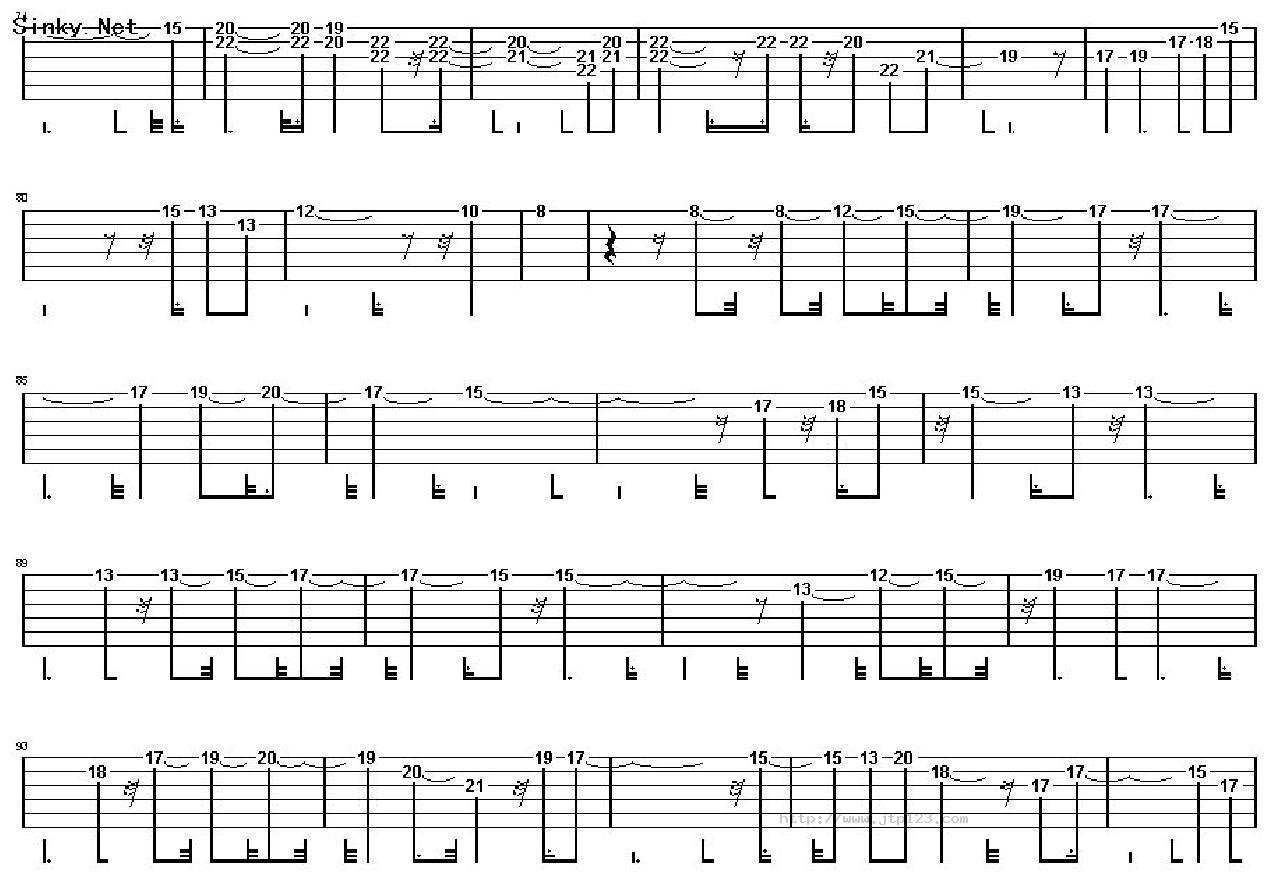 eyes one me吉他谱_王菲_G调指弹/独奏谱_最终幻想主旋律_图谱3