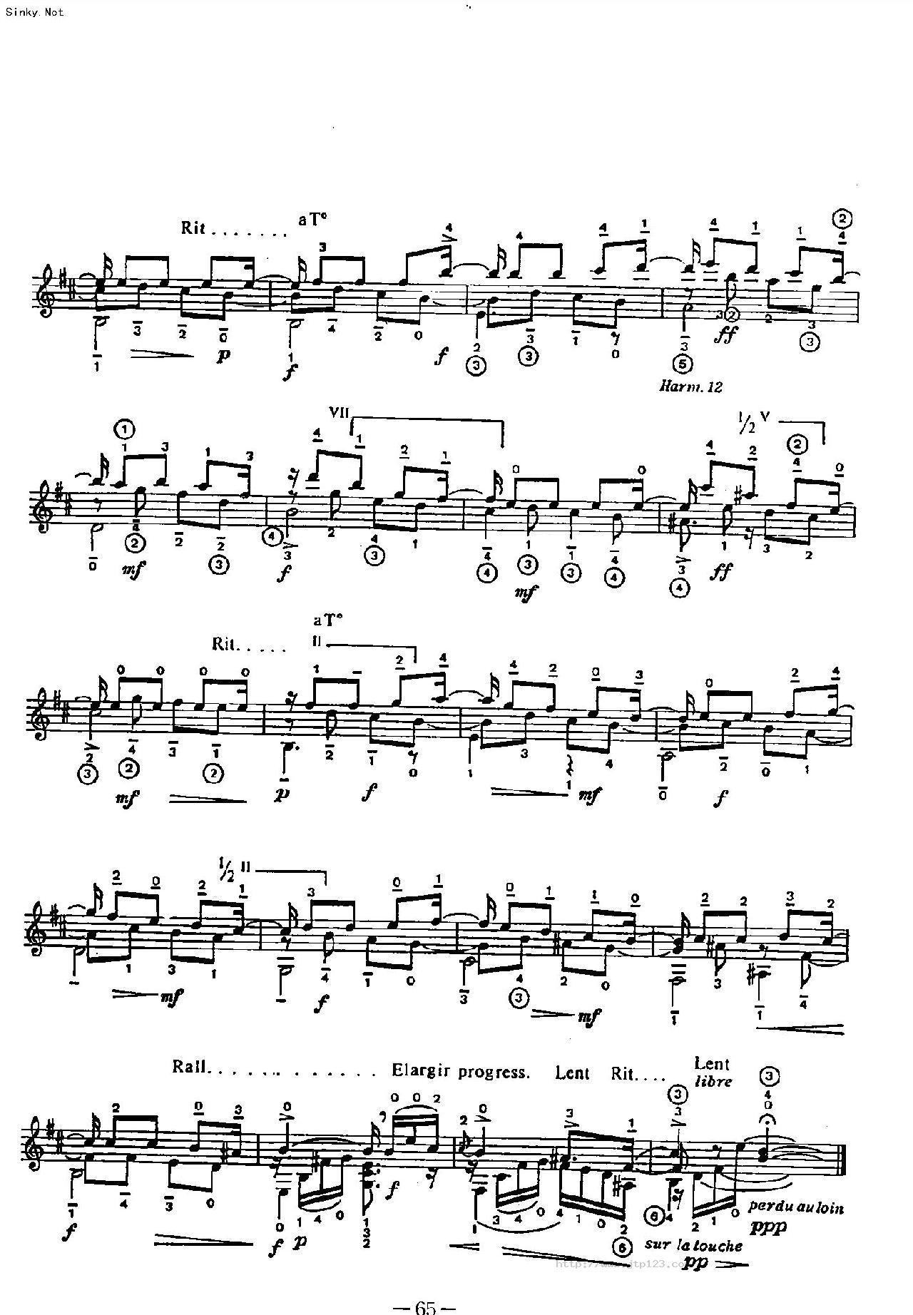 DeuxLamentiNr吉他谱_古典音乐_C调和弦弹唱谱_图谱2