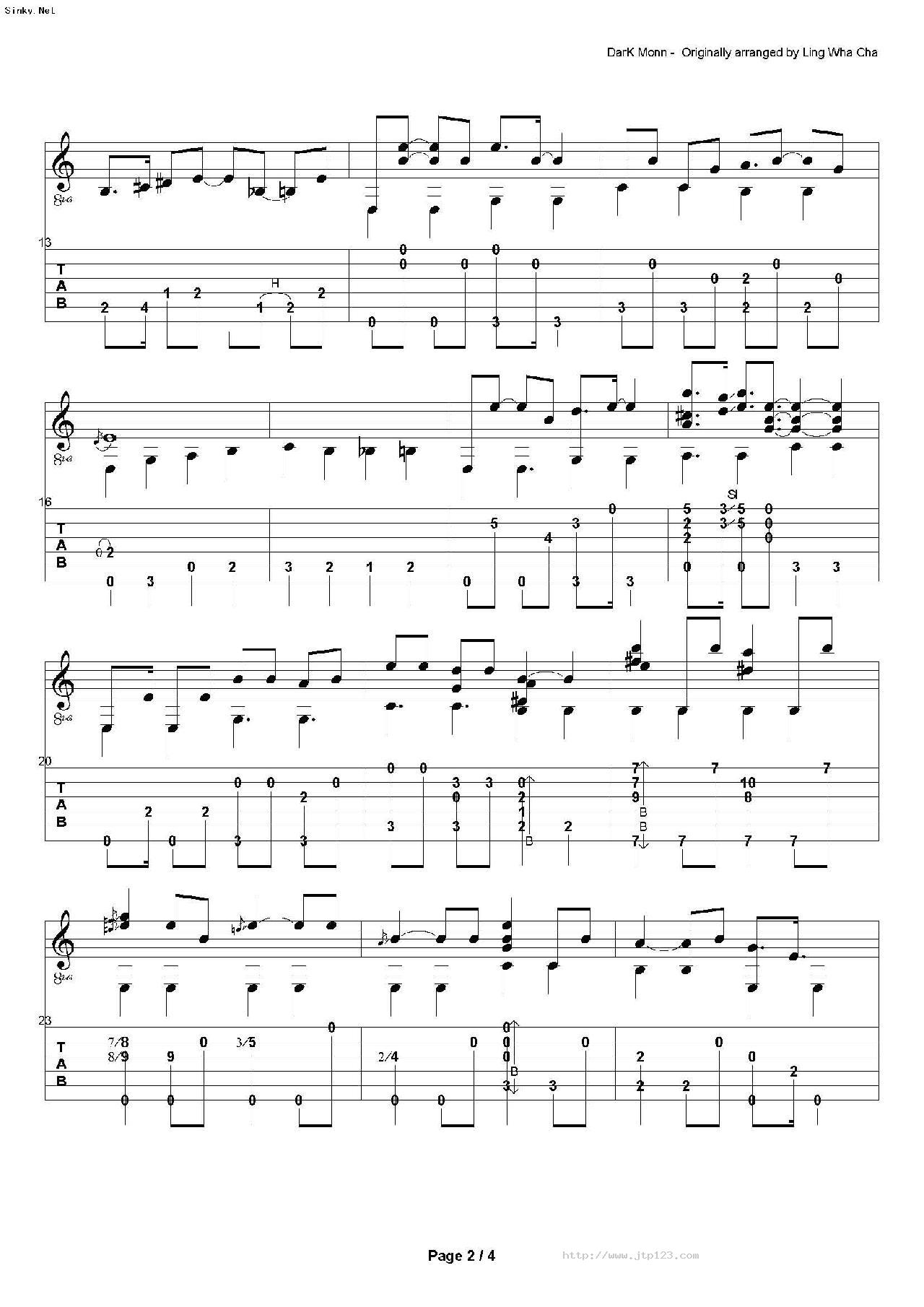 暗淡的月吉他谱_佚名_G调和弦弹唱谱_图谱2