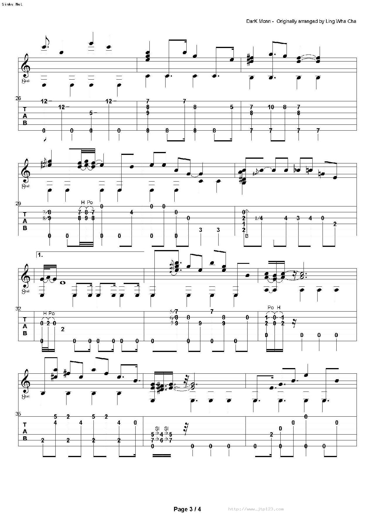 暗淡的月吉他谱_佚名_G调和弦弹唱谱_图谱3