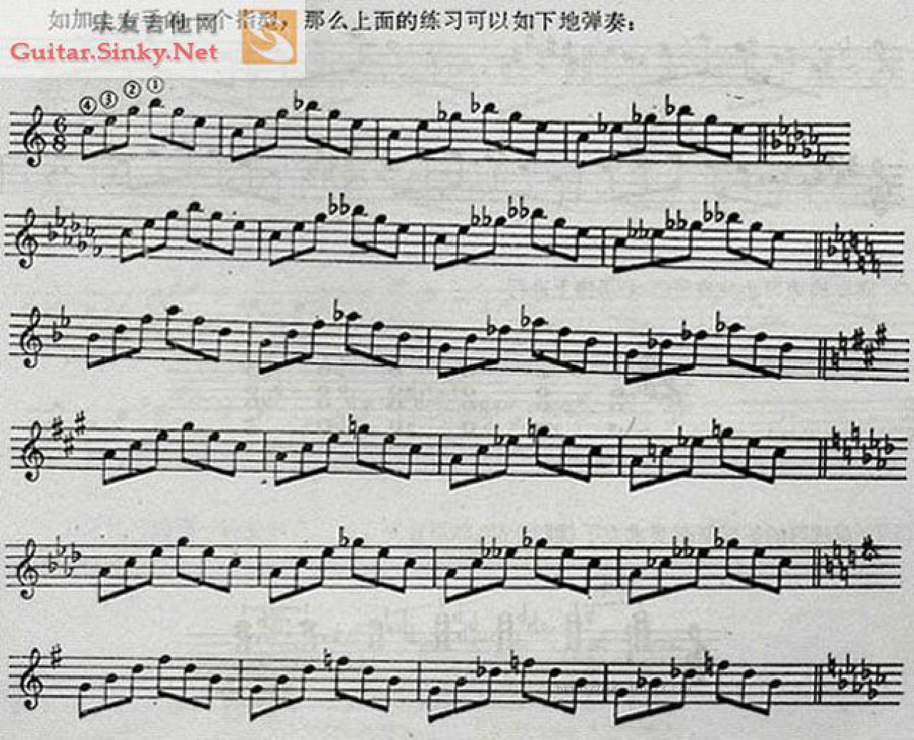 菲利浦·罗塞格：加强左手吉他谱_练习曲_G调和弦弹唱谱_图谱2