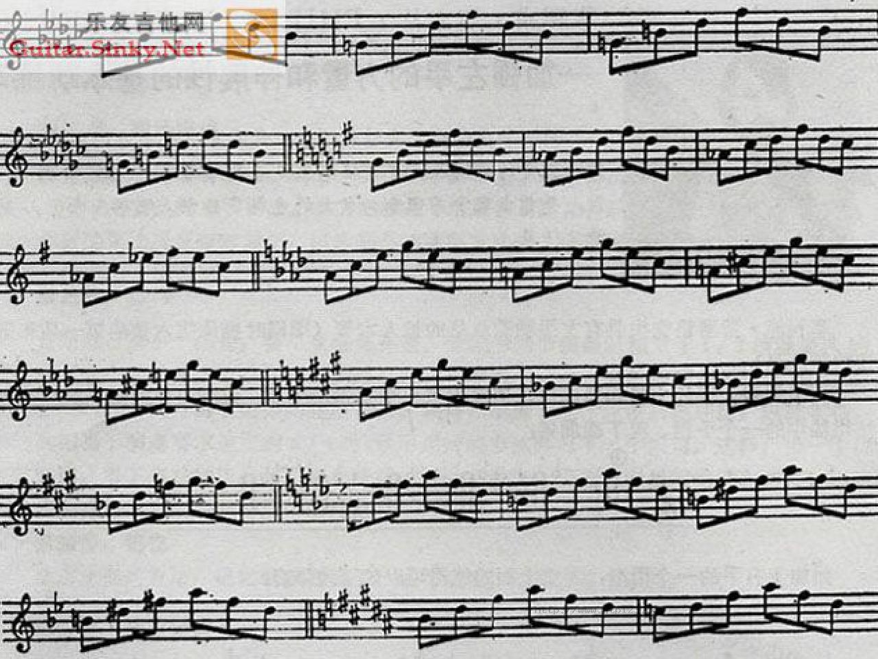 菲利浦·罗塞格：加强左手吉他谱_练习曲_G调和弦弹唱谱_图谱3