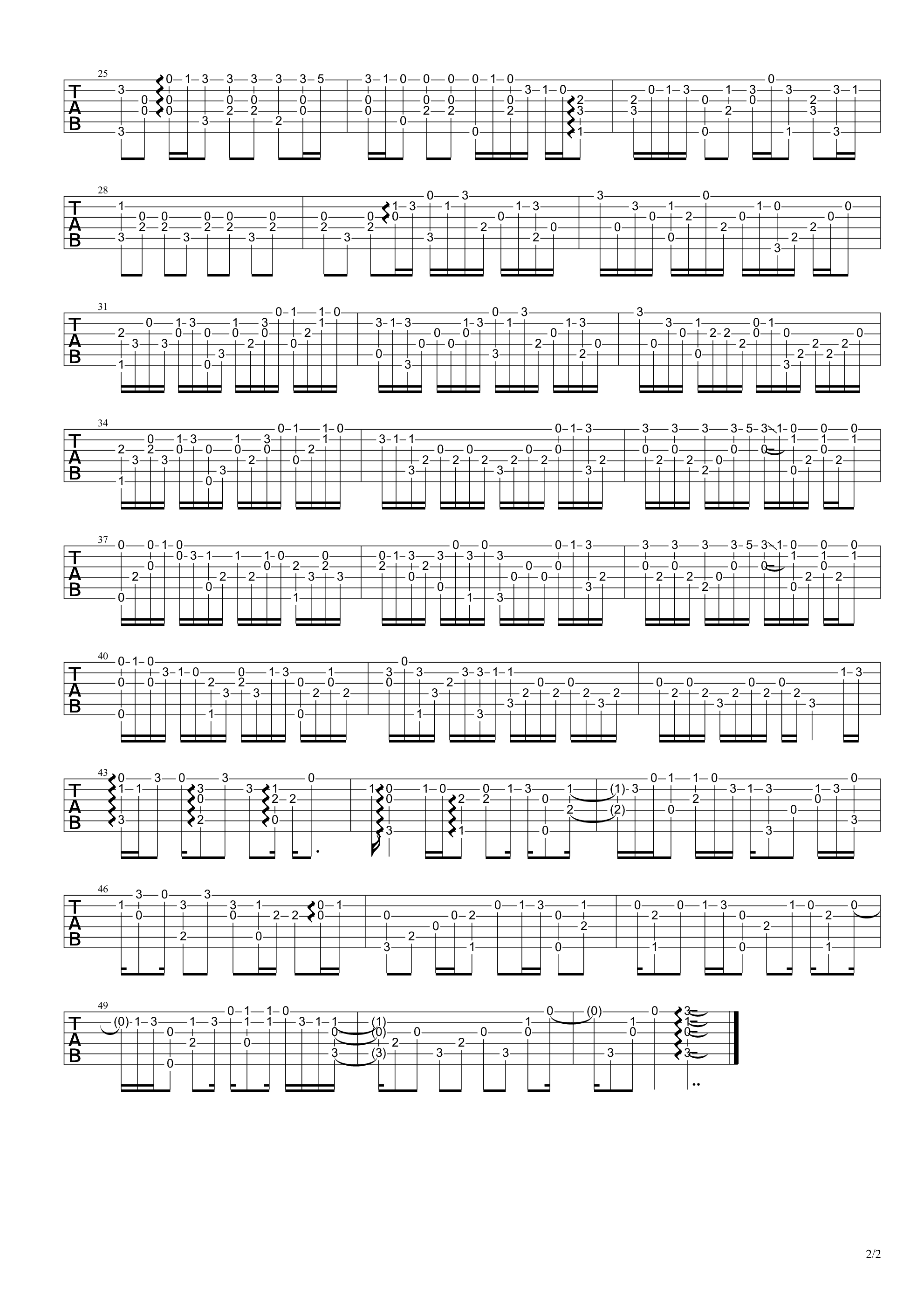 Always_with_me指弹谱_武士桑_千与千寻_吉他演示视频