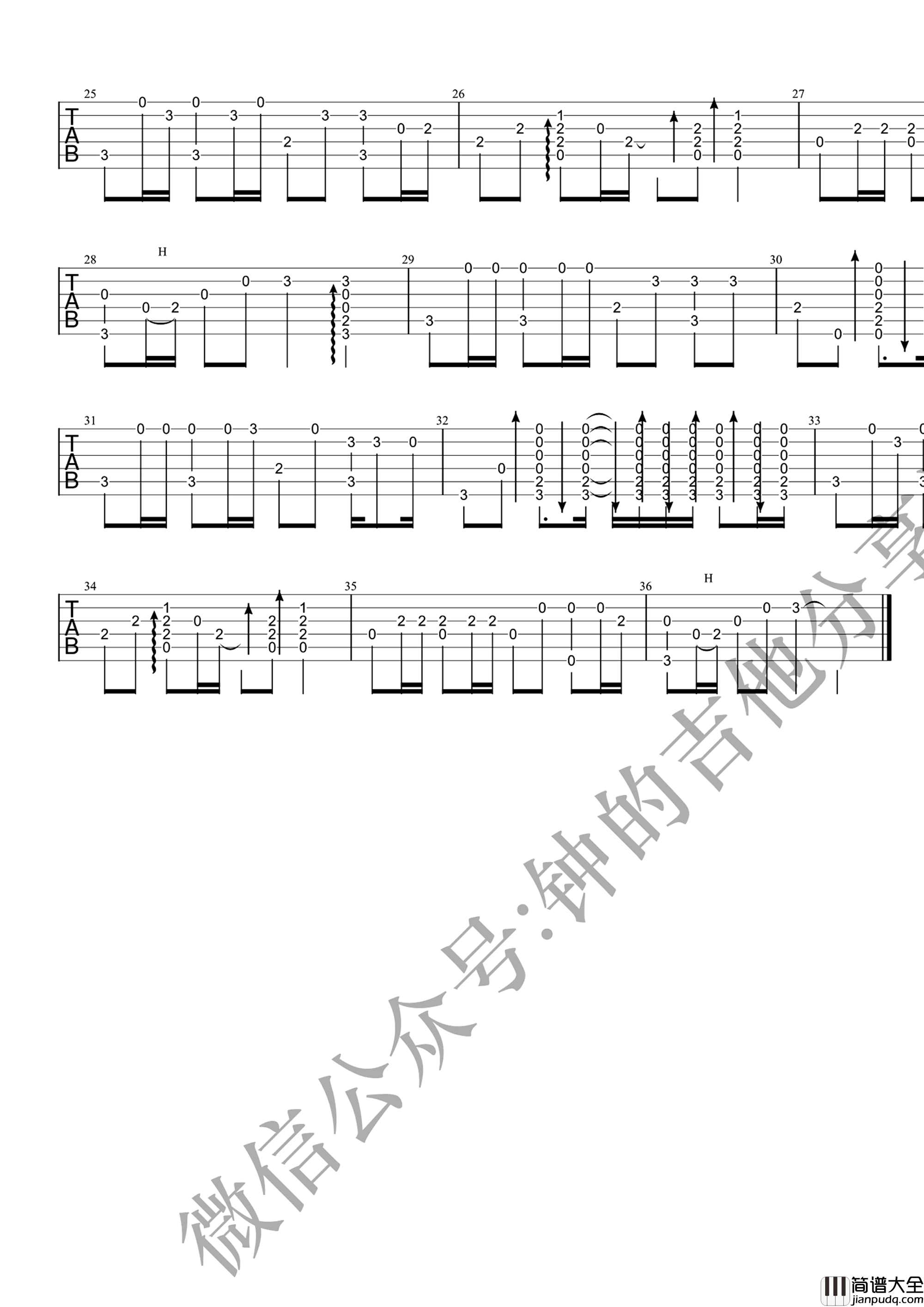 去大理指弹谱_郝云_吉他独奏谱_指弹吉他演示