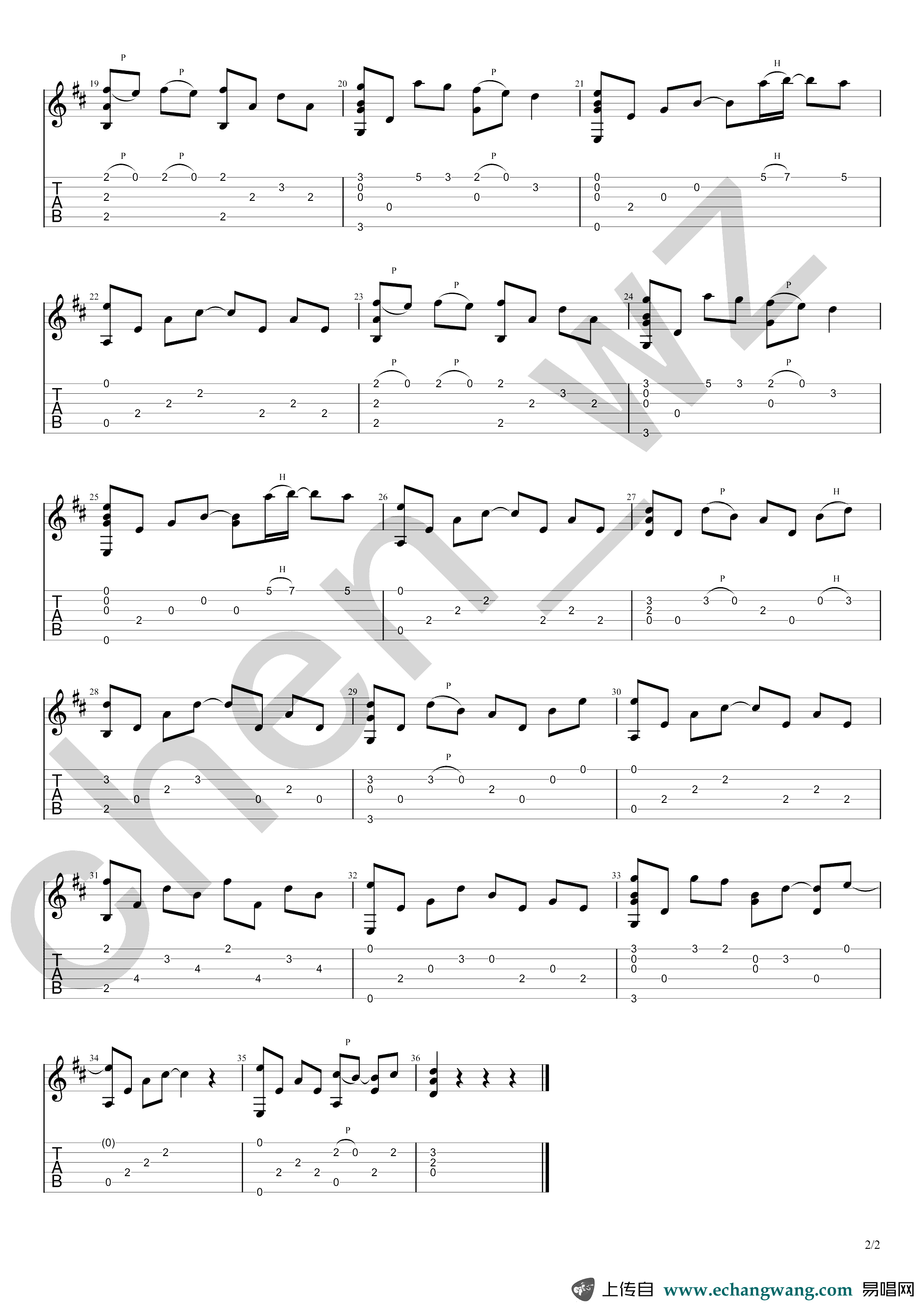 但愿人长久指弹谱_邓丽君_吉他独奏谱_演示视频