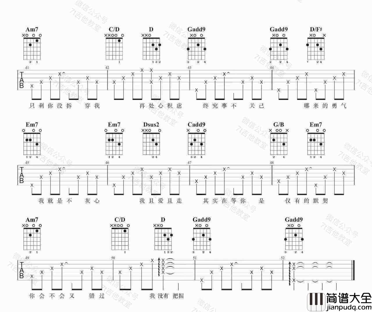 连名带姓吉他谱_张惠妹_吉他弹唱视频示范_7t吉他教室