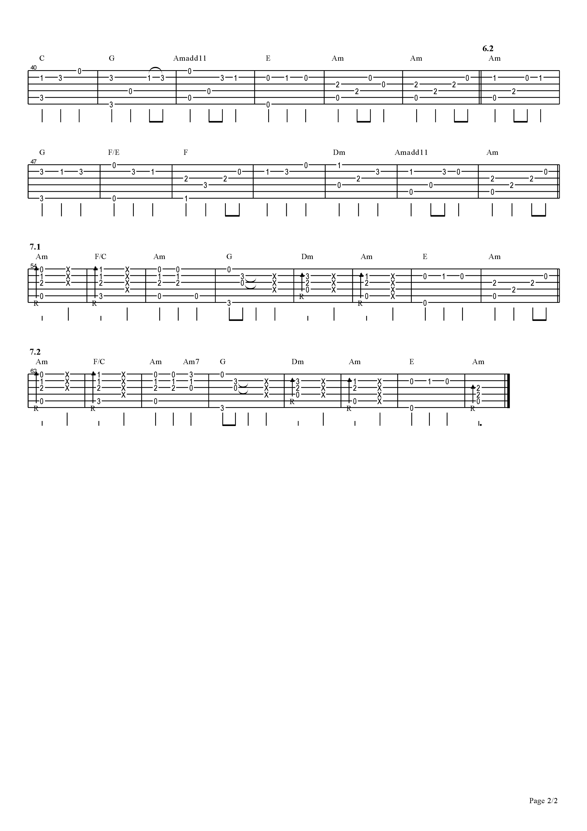 加勒比海盗指弹谱_He'39;s_a_Pirate吉他独奏谱_A小调初级