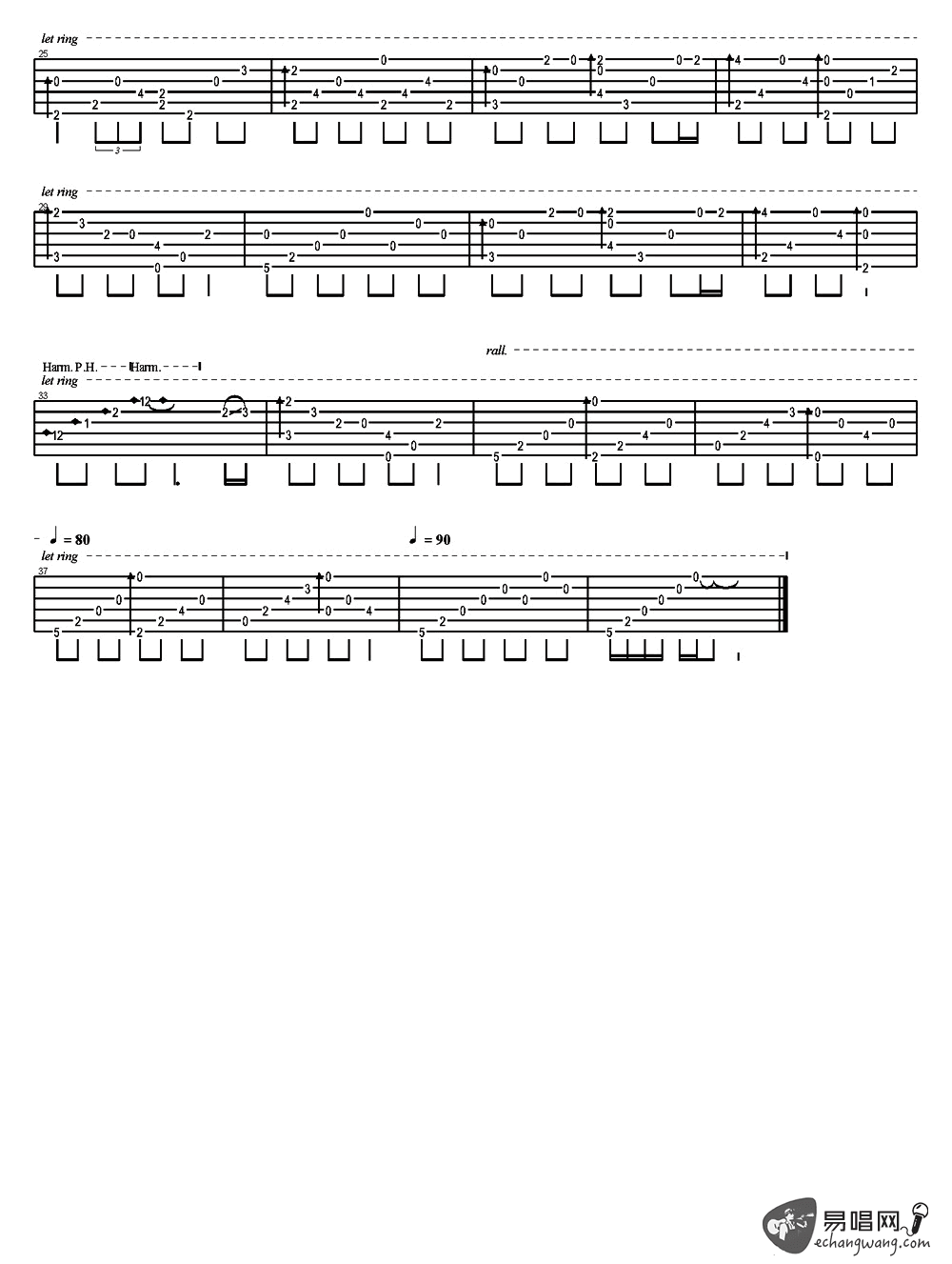 The_End_Of_The_World指弹谱_岸部真明_吉他独奏谱