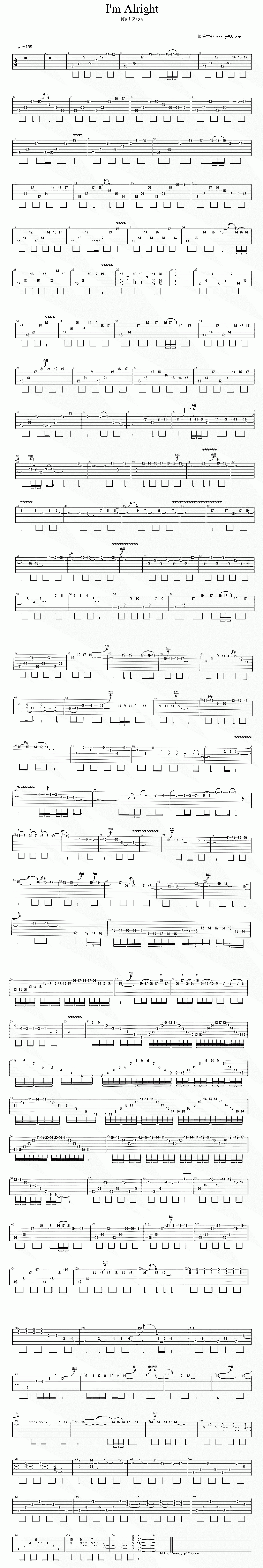 IAm AllRight吉他谱_世界名曲_G调和弦弹唱谱_图谱1