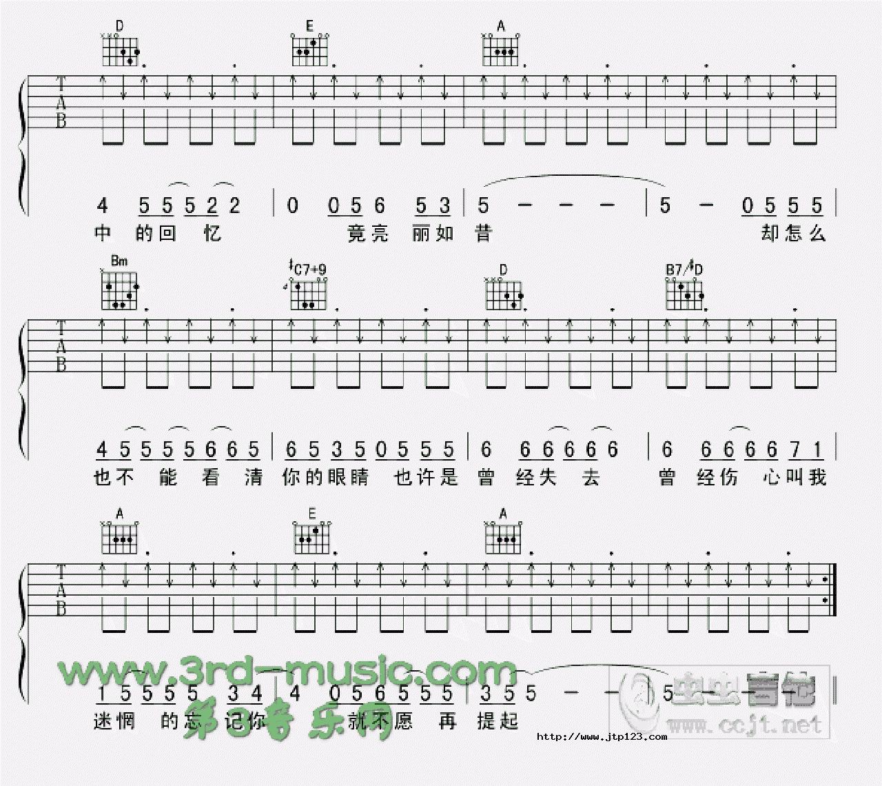 Just For You吉他谱_世界名曲_C调和弦弹唱谱_图谱3