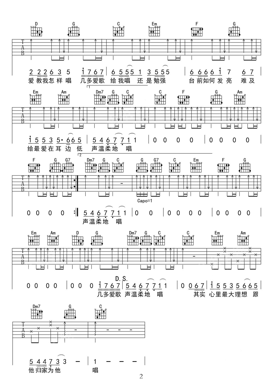 下一站天后吉他谱_Twins_C调和弦弹唱谱_同名电影主题曲_图谱2