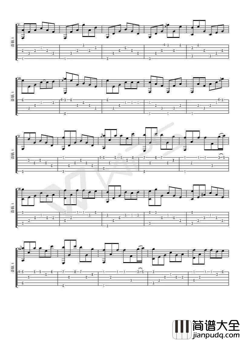 当你老了吉他谱_吉他指弹改编独奏_附演示视频_赵照