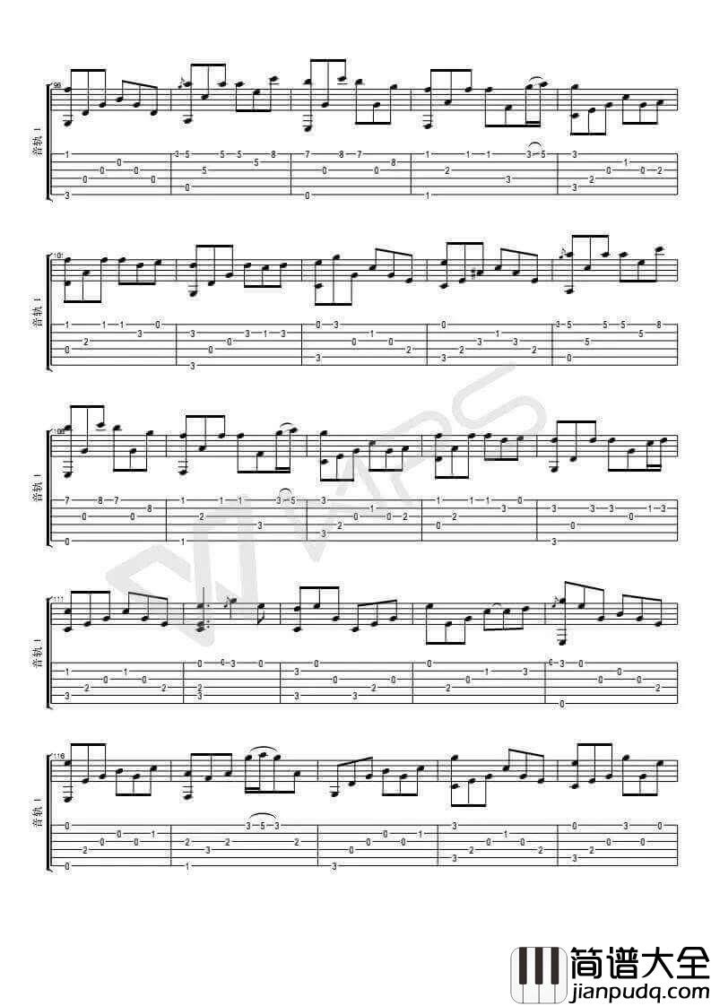 当你老了吉他谱_吉他指弹改编独奏_附演示视频_赵照