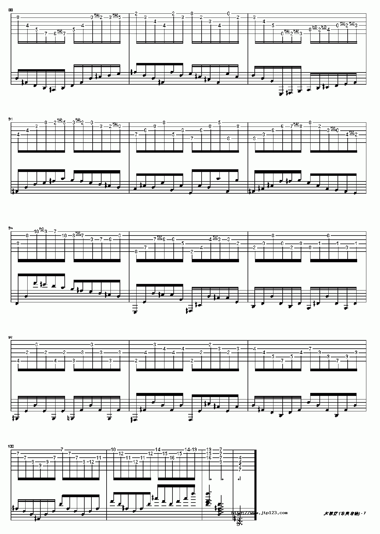 大教堂吉他谱_经典名曲_C调和弦弹唱谱_图谱7