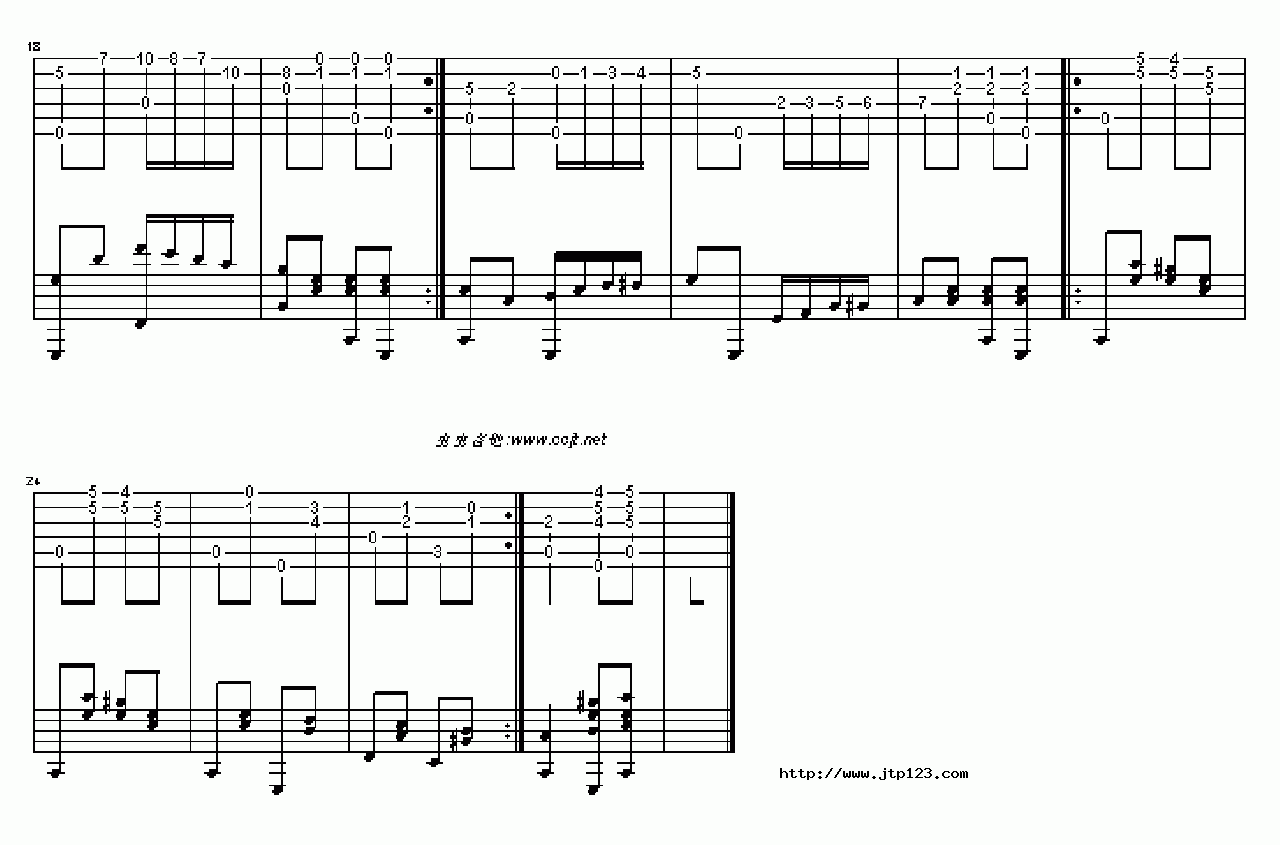 四小天蛾舞曲吉他谱_经典名曲_G调和弦弹唱谱_图谱2