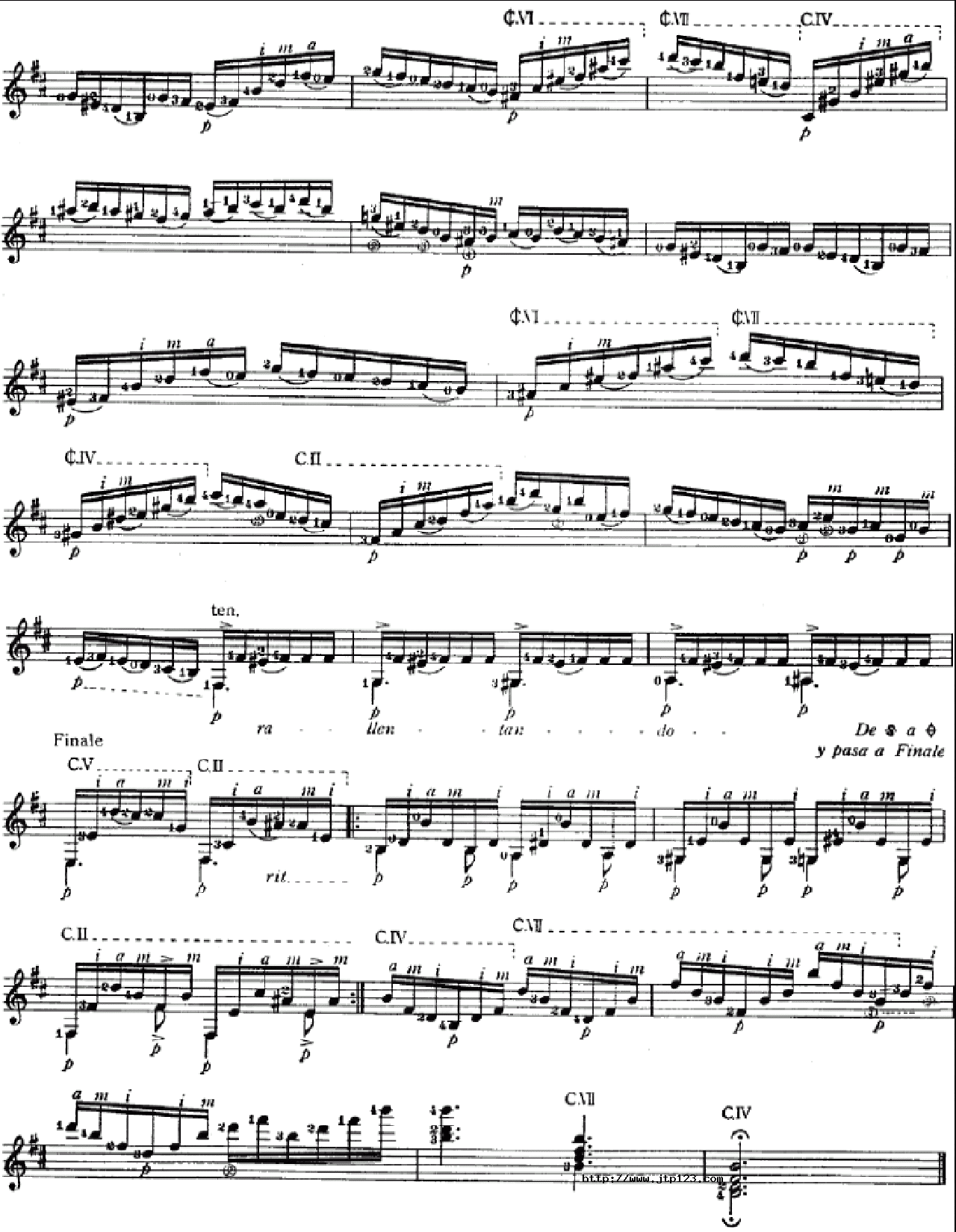 大教堂LaCatedral吉他谱_Barrios_C调和弦弹唱谱_preludio_图谱6