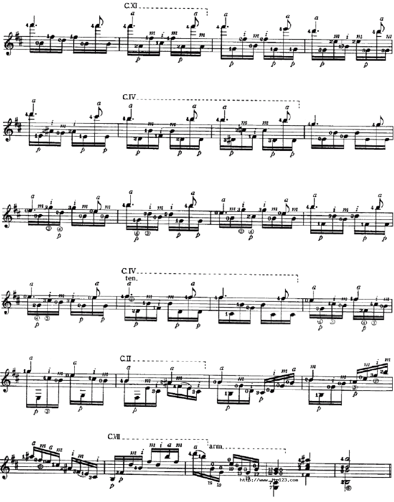大教堂LaCatedral吉他谱_Barrios_C调和弦弹唱谱_preludio_图谱2