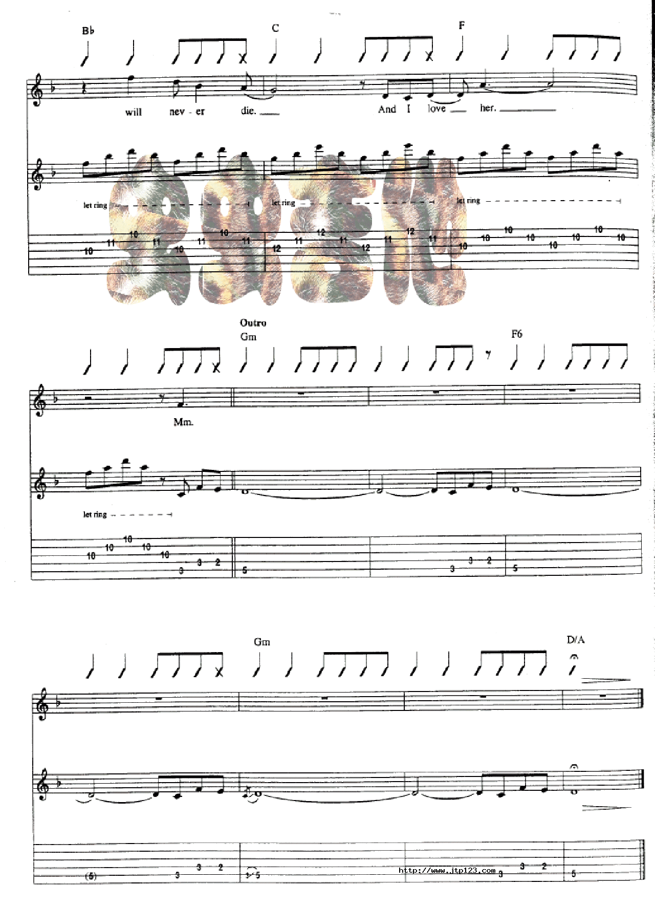 AndILoveHer吉他谱_Beatles_G调和弦弹唱谱_图谱5