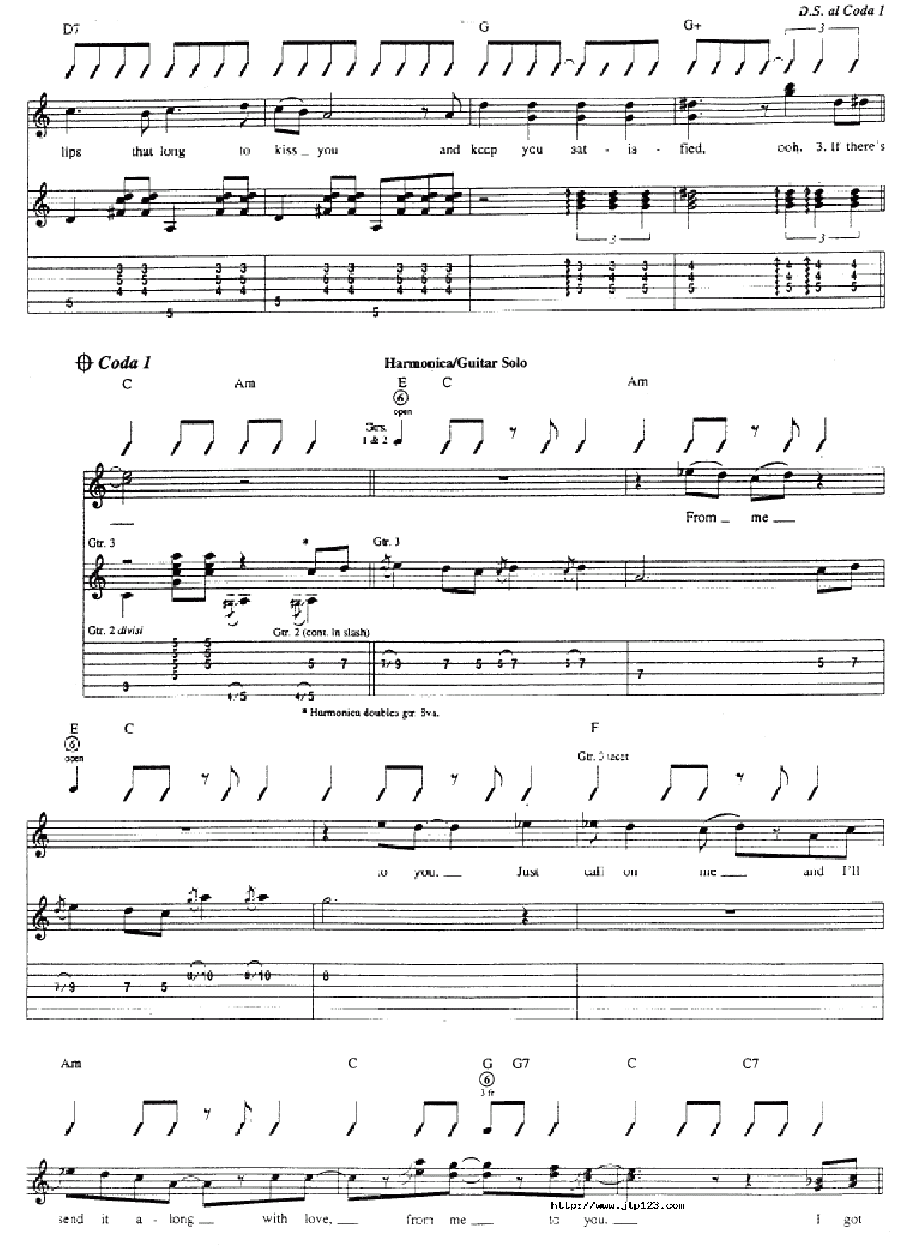 FromMeToyou吉他谱_Beatles_G调和弦弹唱谱_图谱3