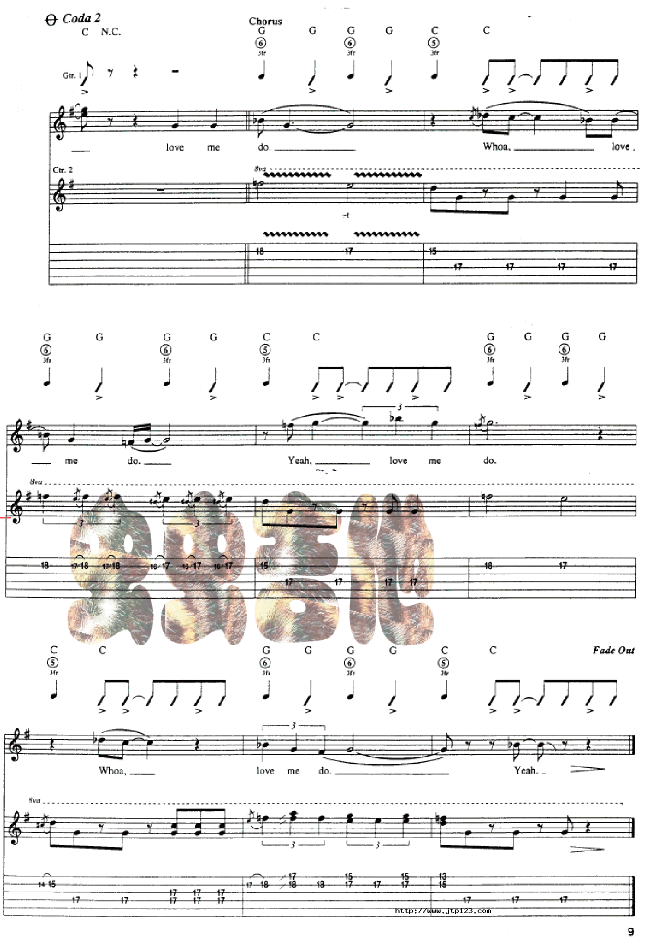 loveMedo吉他谱_Beatles_G调和弦弹唱谱_图谱4