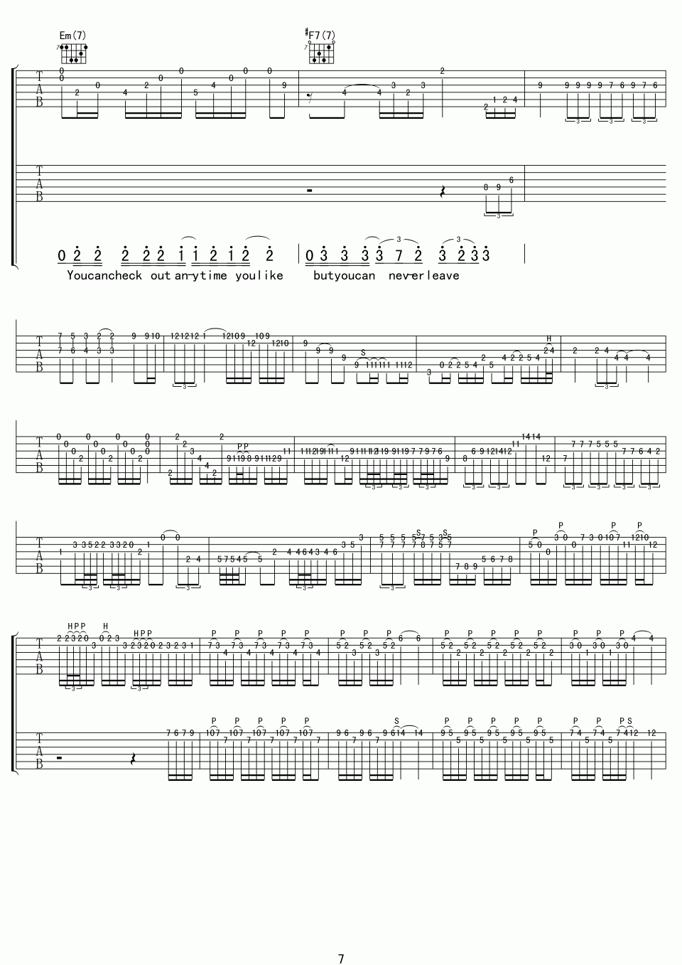 Hotel_California吉他谱__Eagles