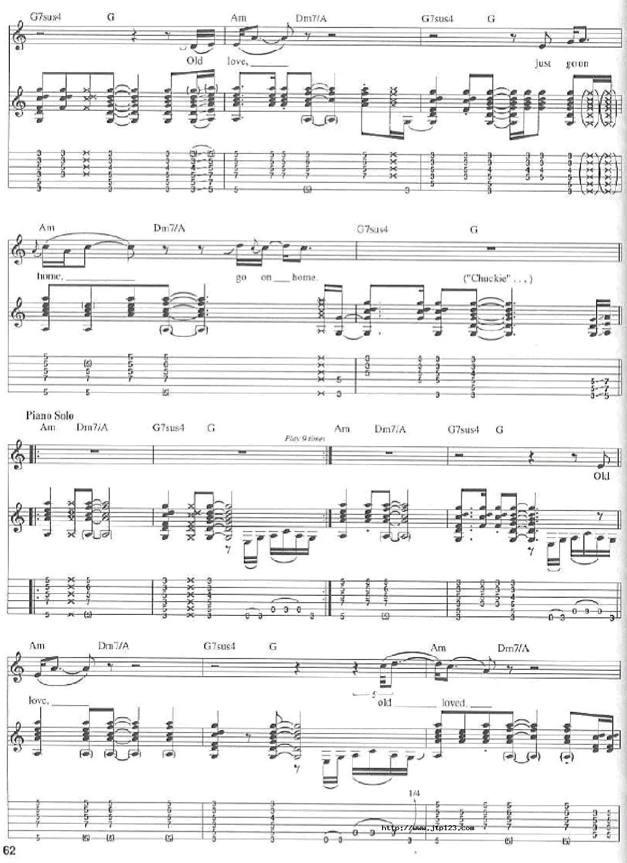 OldLove吉他谱_EricClapton_G调和弦弹唱谱_图谱7