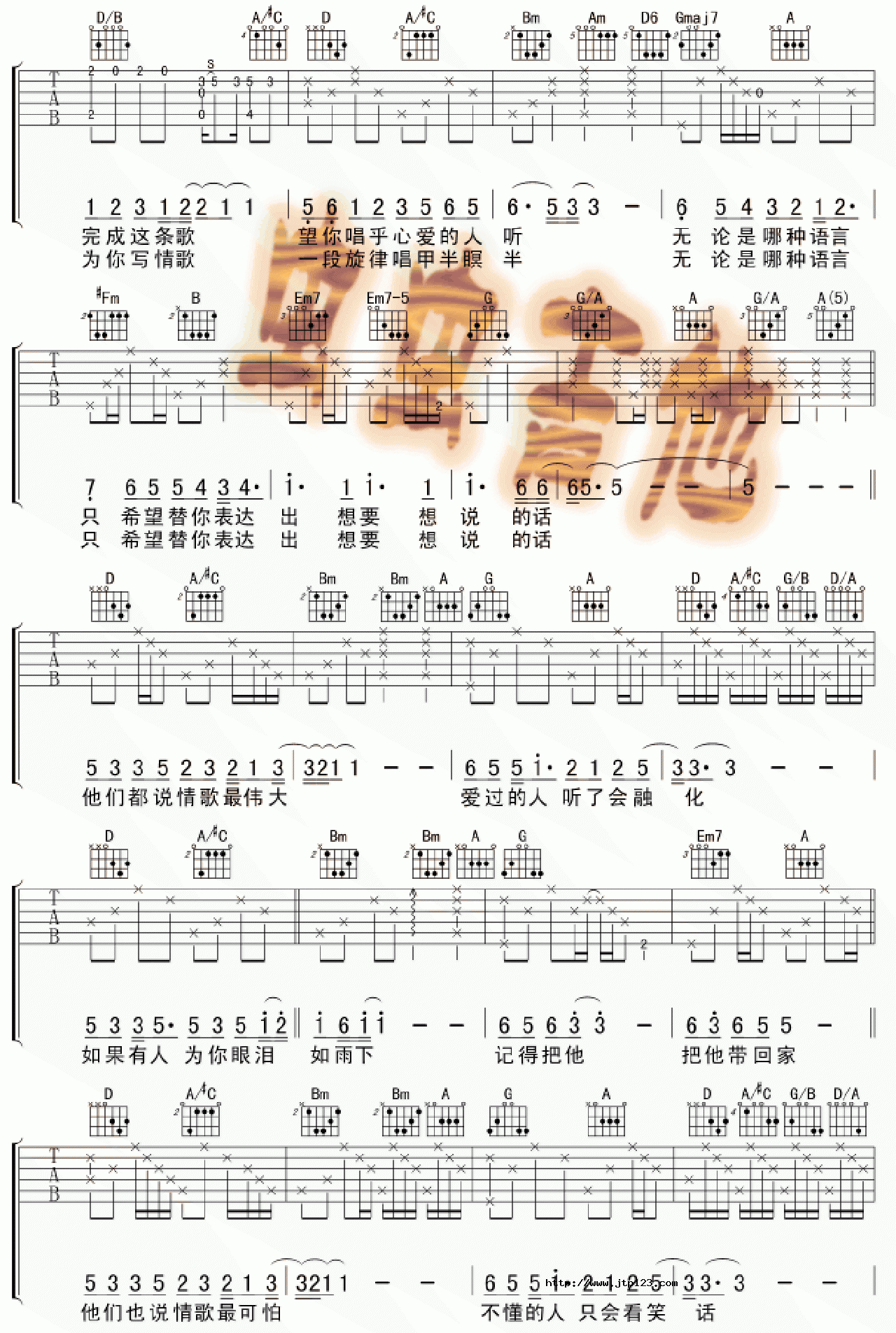 国王的新歌吉他谱_游鸿明_G调和弦弹唱谱_版本一_图谱2