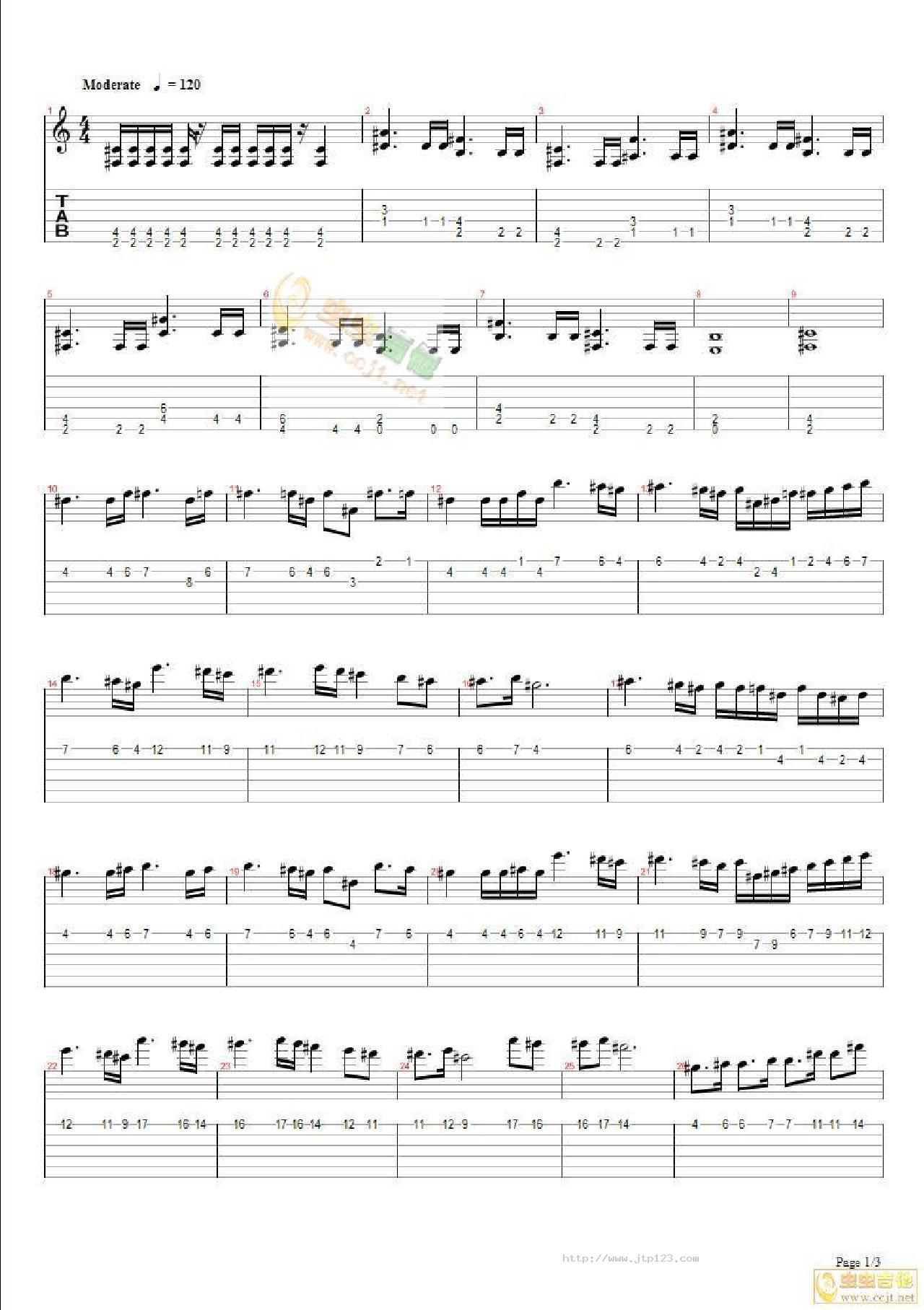 亡灵序曲吉他谱_动漫游戏_C调和弦弹唱谱_图谱1