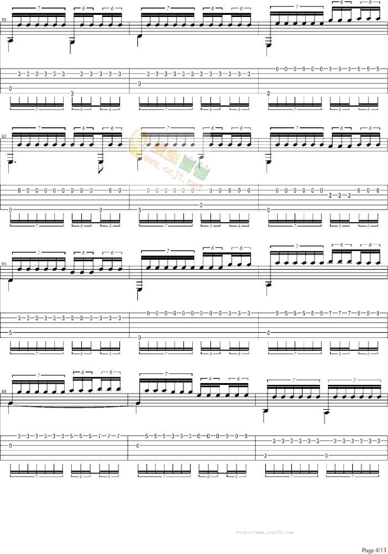 春江花月夜吉他谱_殷飚_C调和弦弹唱谱_图谱4