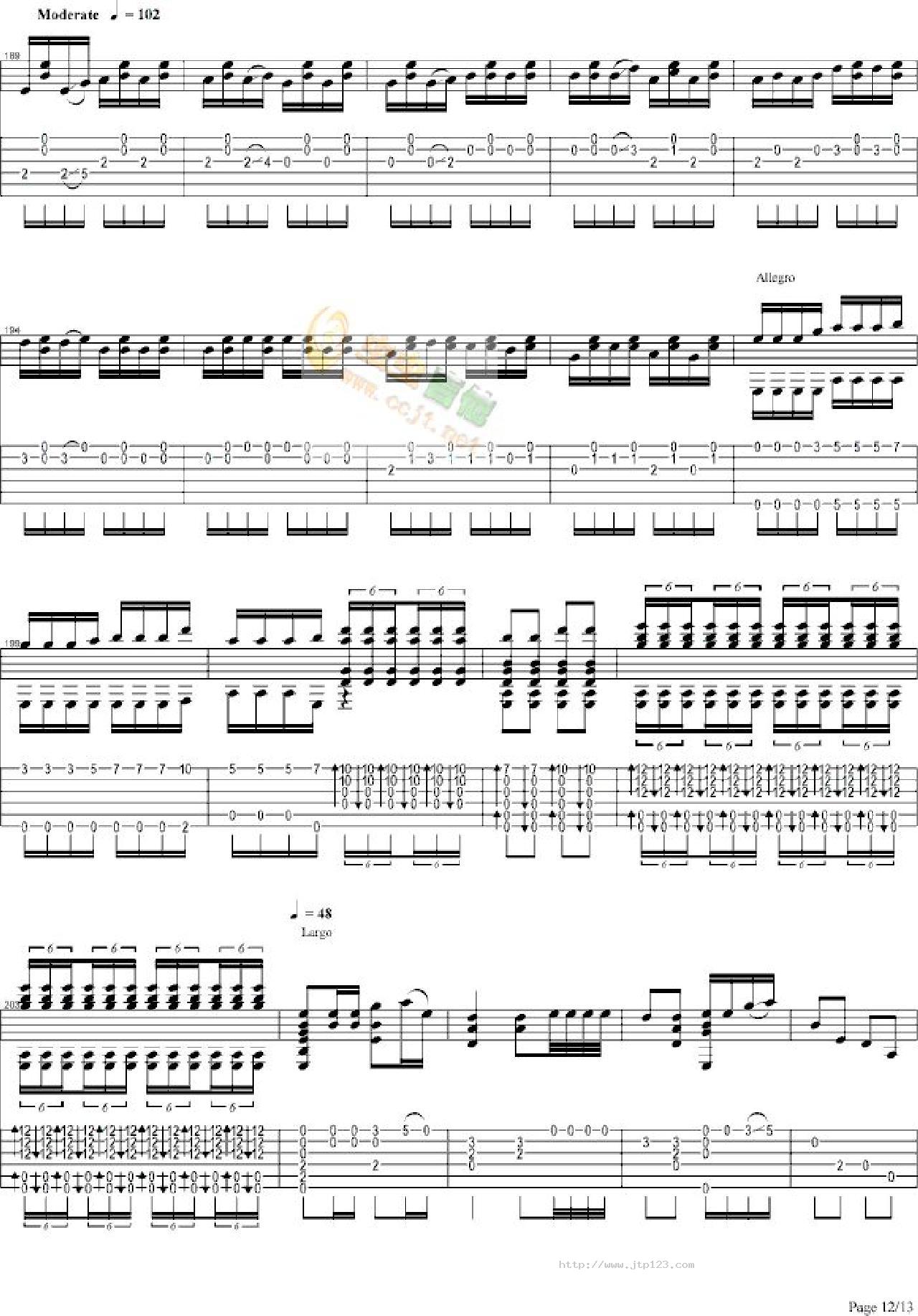 春江花月夜吉他谱_殷飚_C调和弦弹唱谱_图谱12