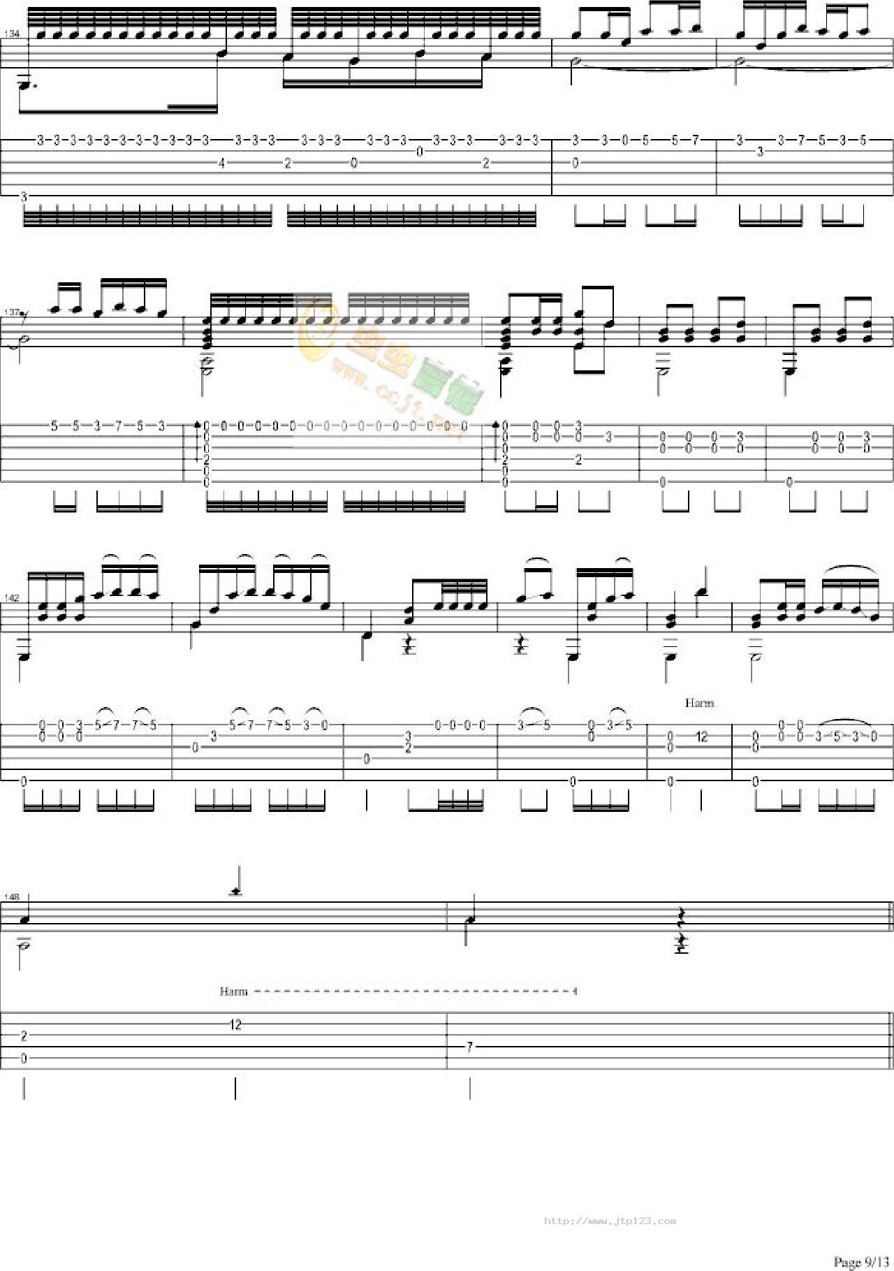 春江花月夜吉他谱_殷飚_C调和弦弹唱谱_图谱9