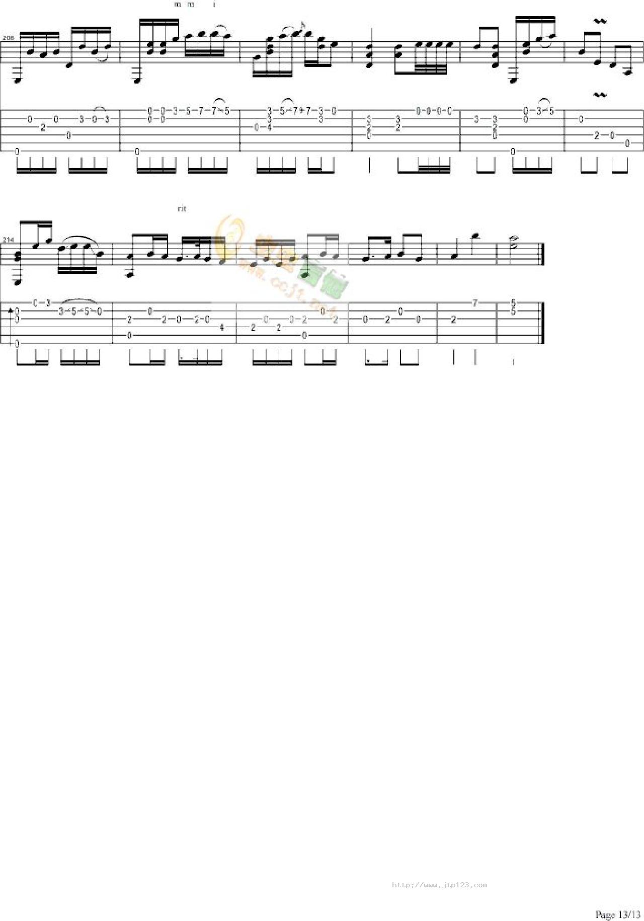 春江花月夜吉他谱_殷飚_C调和弦弹唱谱_图谱13