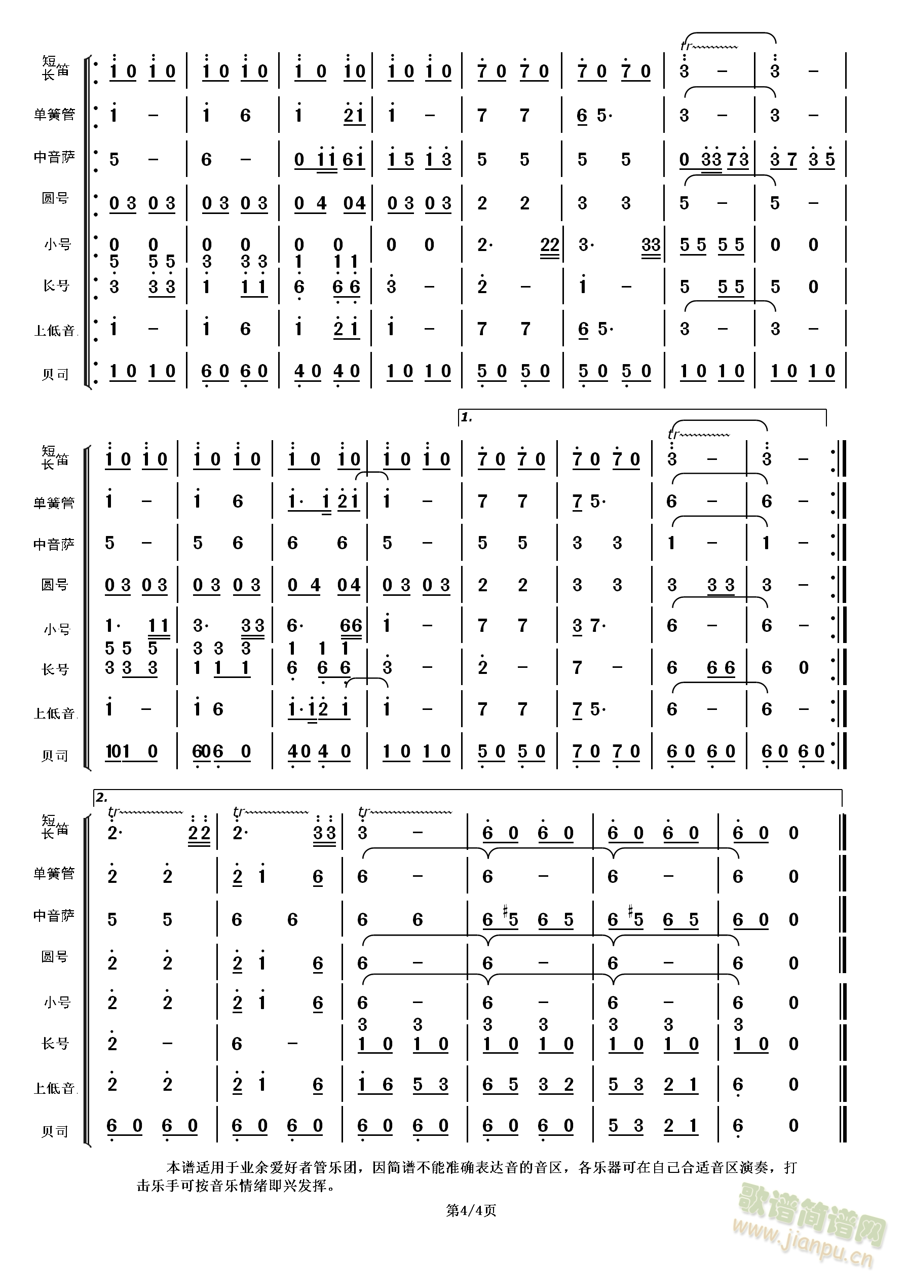 祖国不会忘记(总谱)1