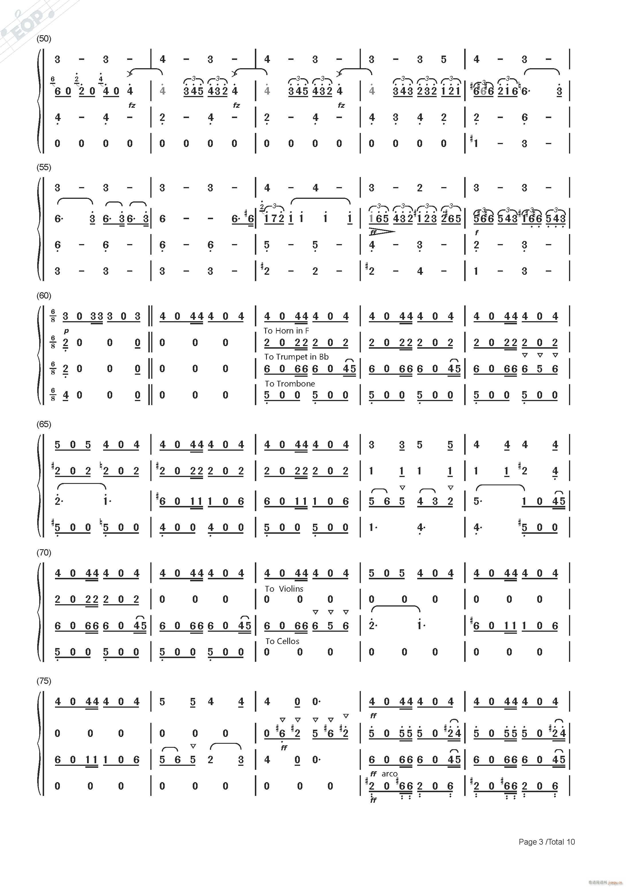 弗朗茨 冯 苏佩 轻骑兵序曲 混合四重奏(总谱)3