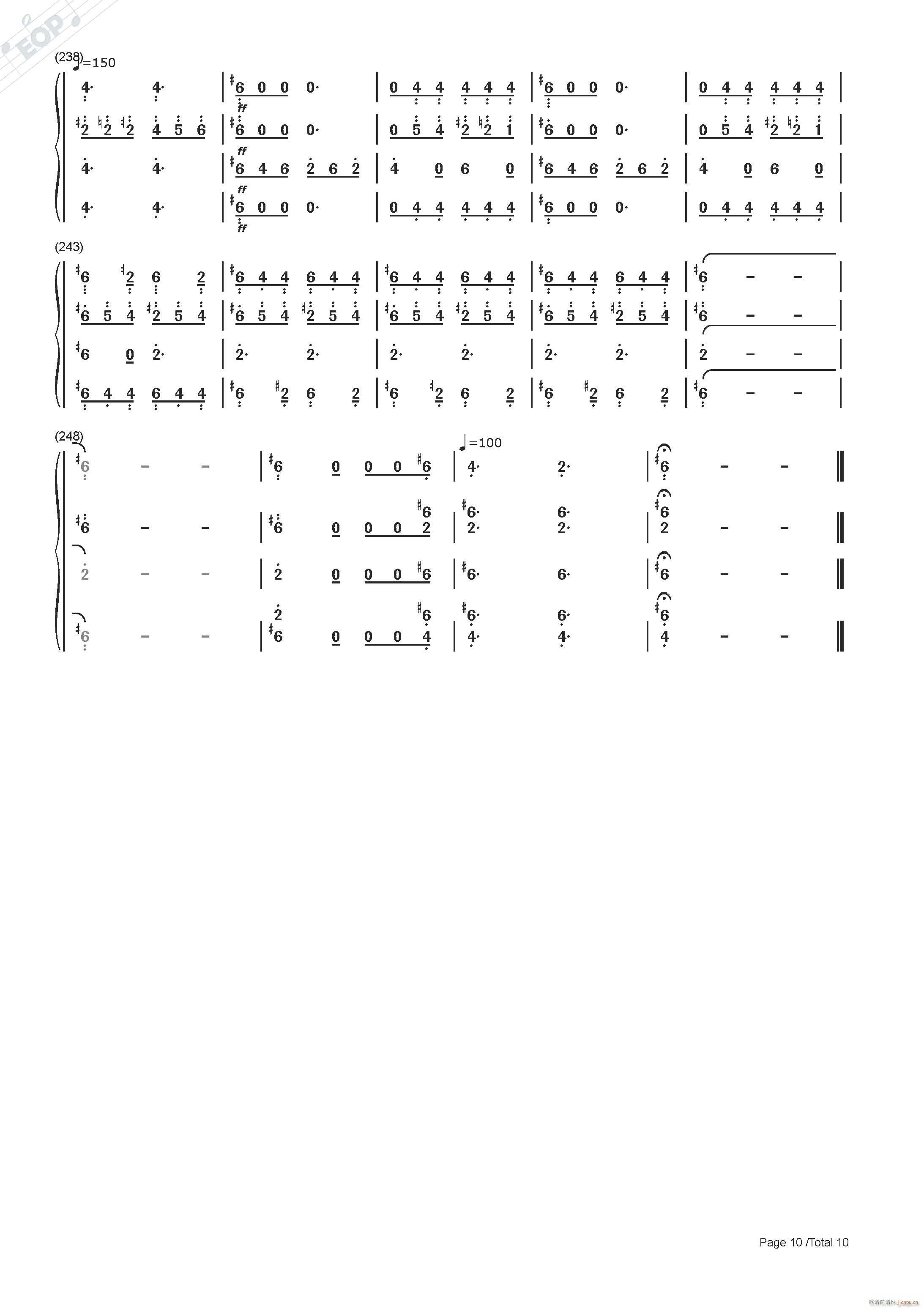 弗朗茨 冯 苏佩 轻骑兵序曲 混合四重奏(总谱)10