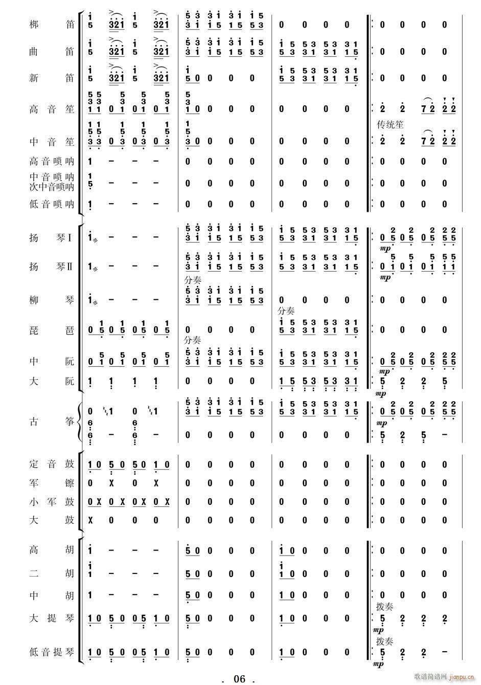 北京喜讯到边寨 民乐 01 10(总谱)6