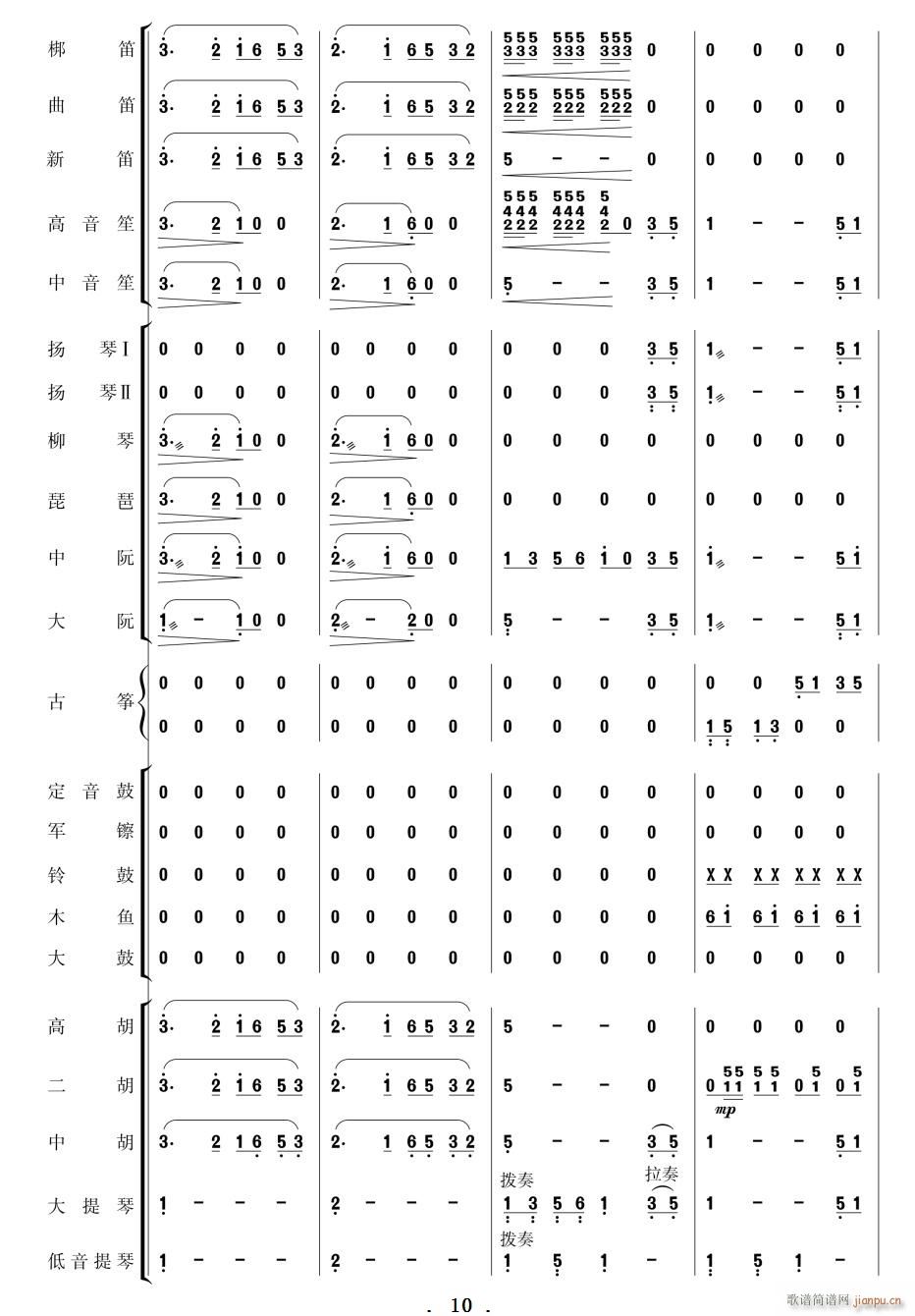 北京喜讯到边寨 民乐 01 10(总谱)10