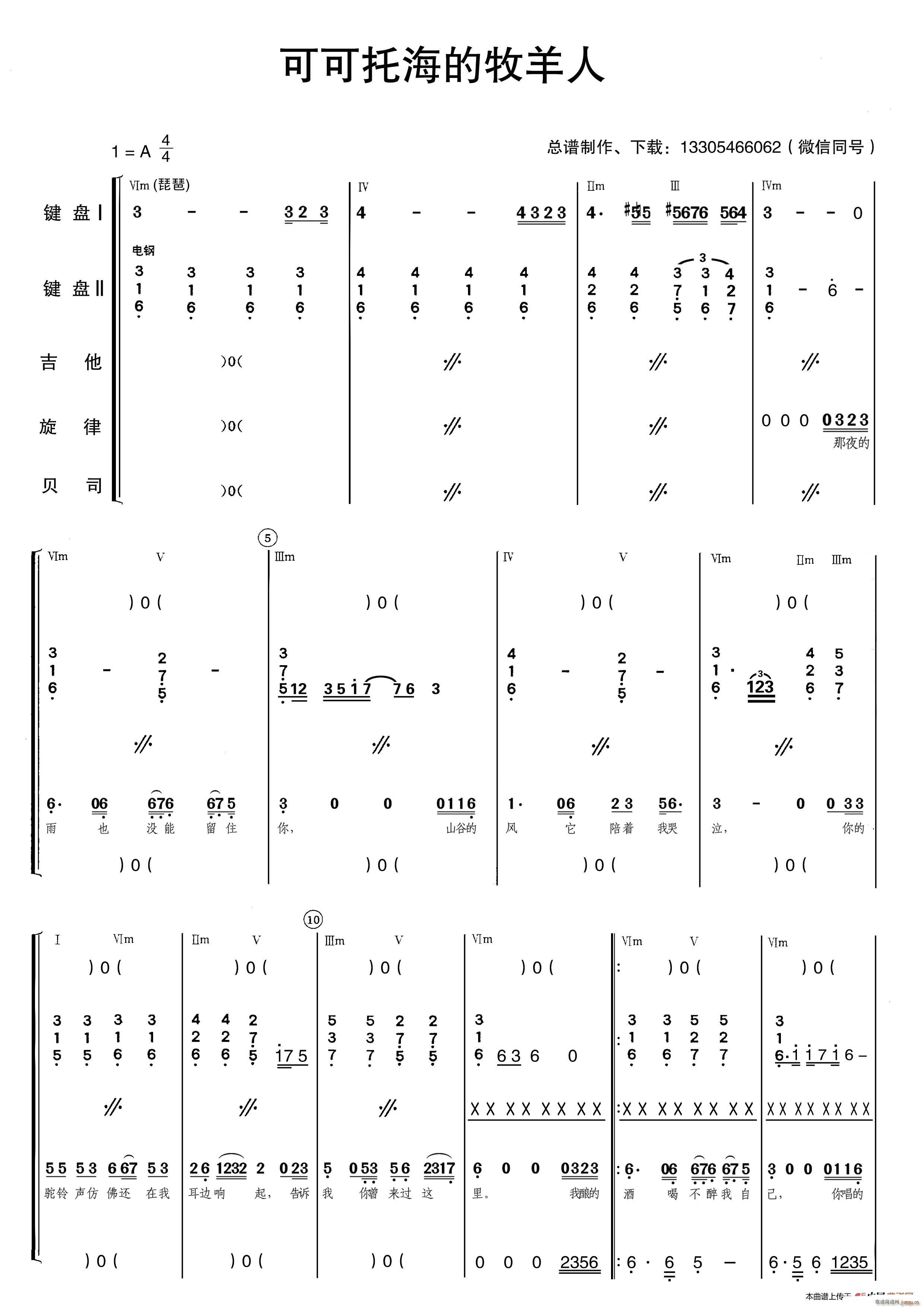 可可托海的牧羊人 乐队(总谱)1