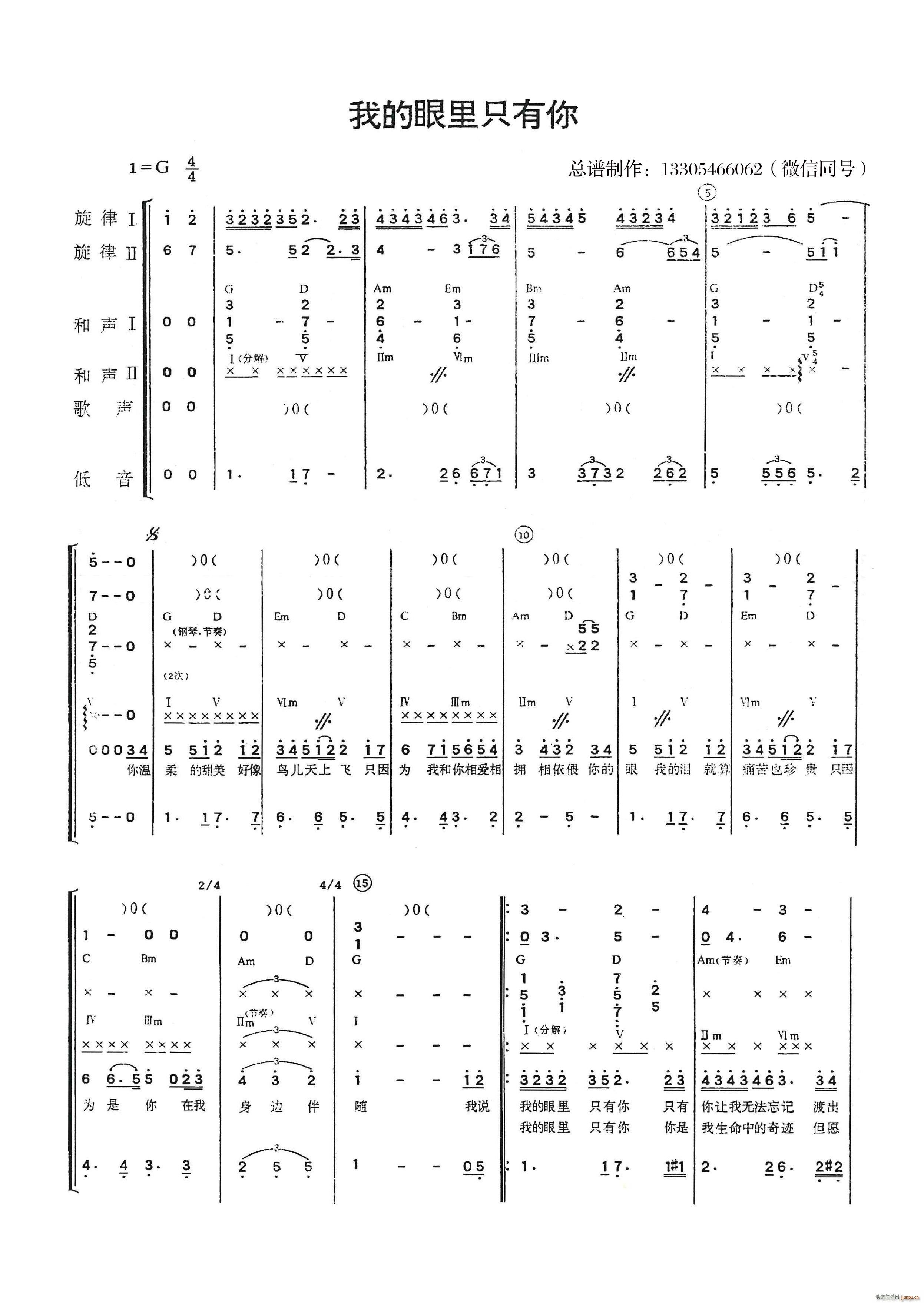 我的眼里只有你 乐队(总谱)1