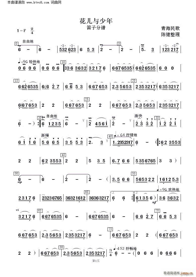 花儿与少年 青海民歌 民乐合奏(总谱)18