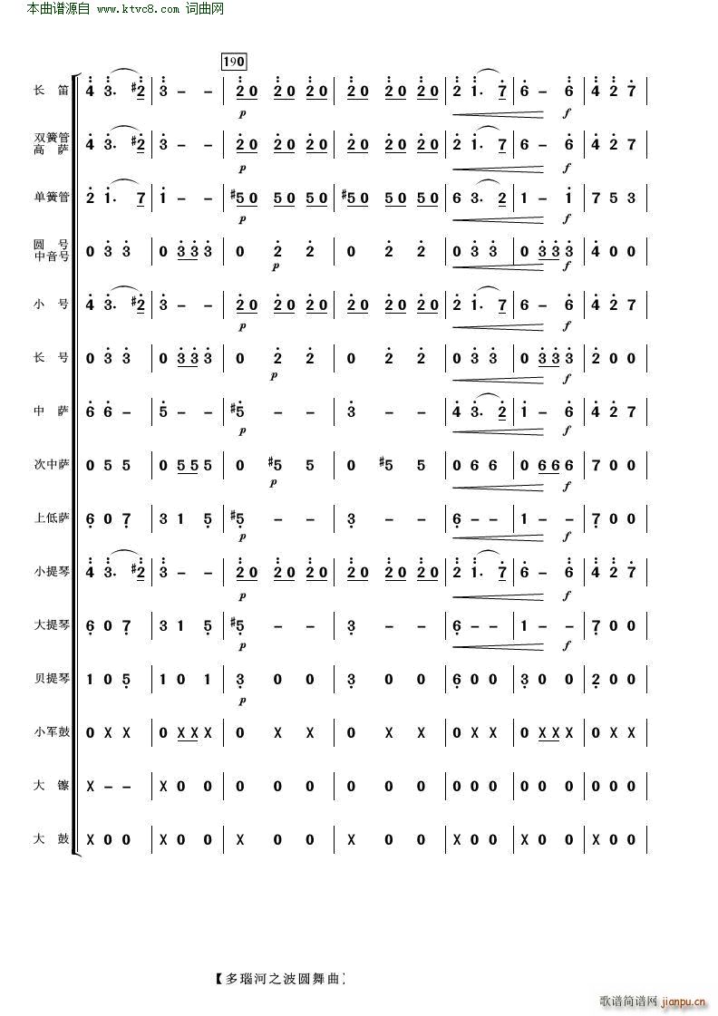 多瑙河之波圆舞曲 管弦乐(总谱)25