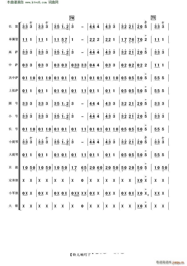 铃儿响叮当 管弦乐(总谱)8