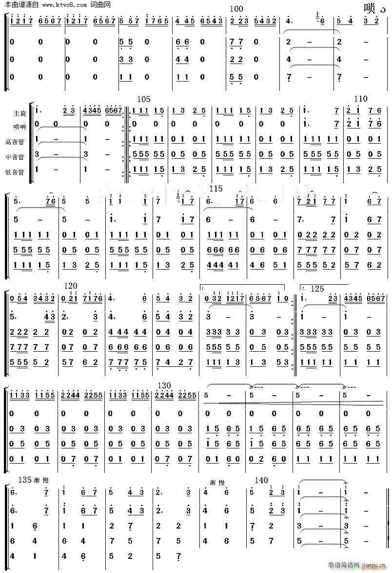 达姆达姆 带主旋的的民乐(总谱)26