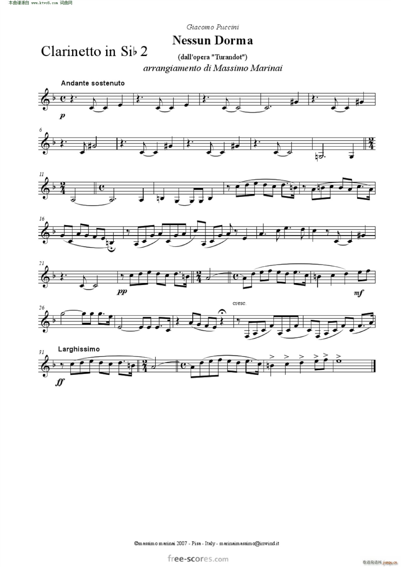 NessunDorma今夜无人入睡 管弦乐 含各声部(总谱)12